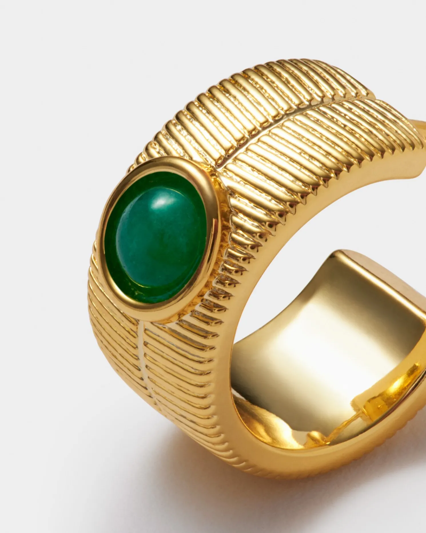 May' Waterproof Gold Birthstone Hoop Earrings