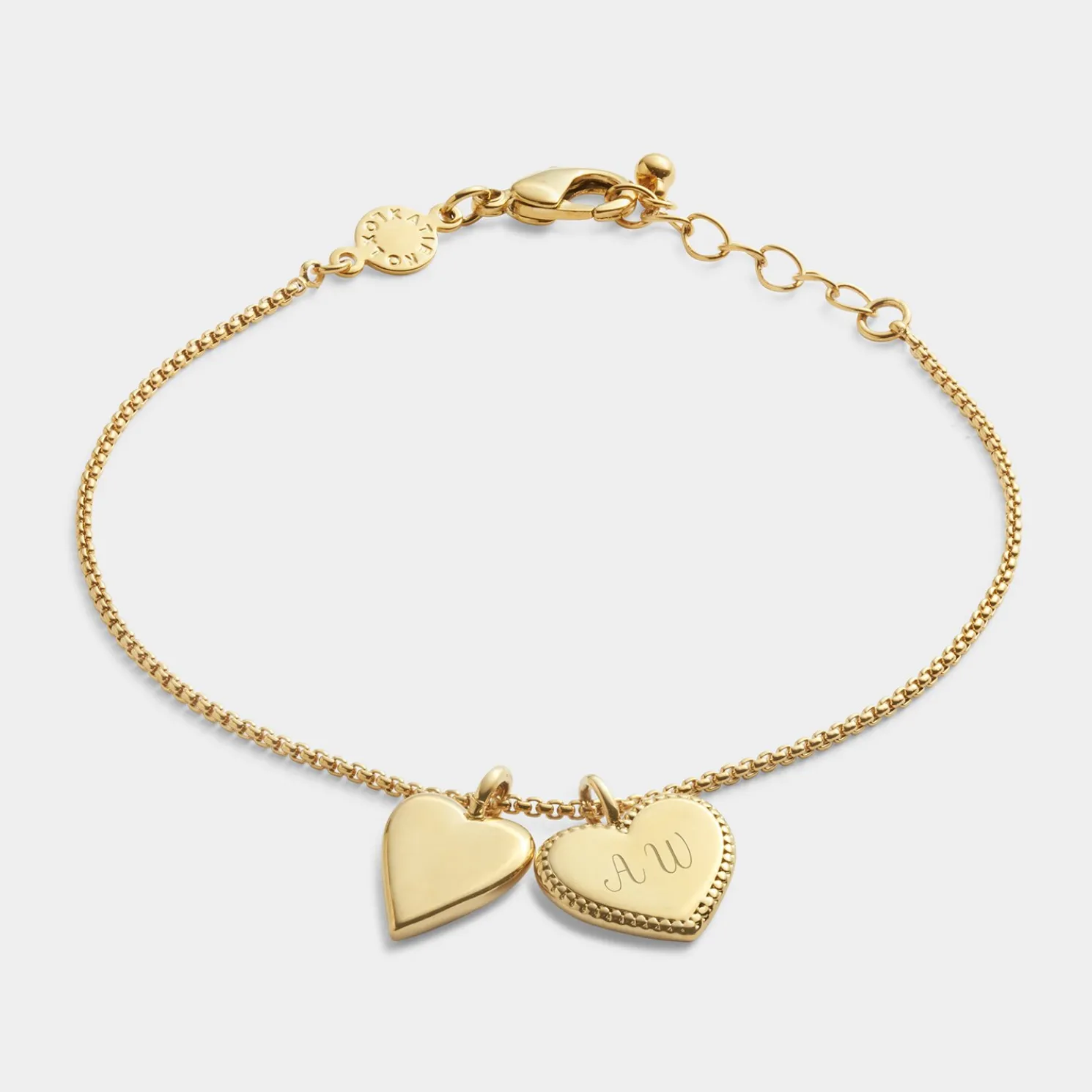 Miss To Mrs' Waterproof Gold Bridal Charm Bracelet