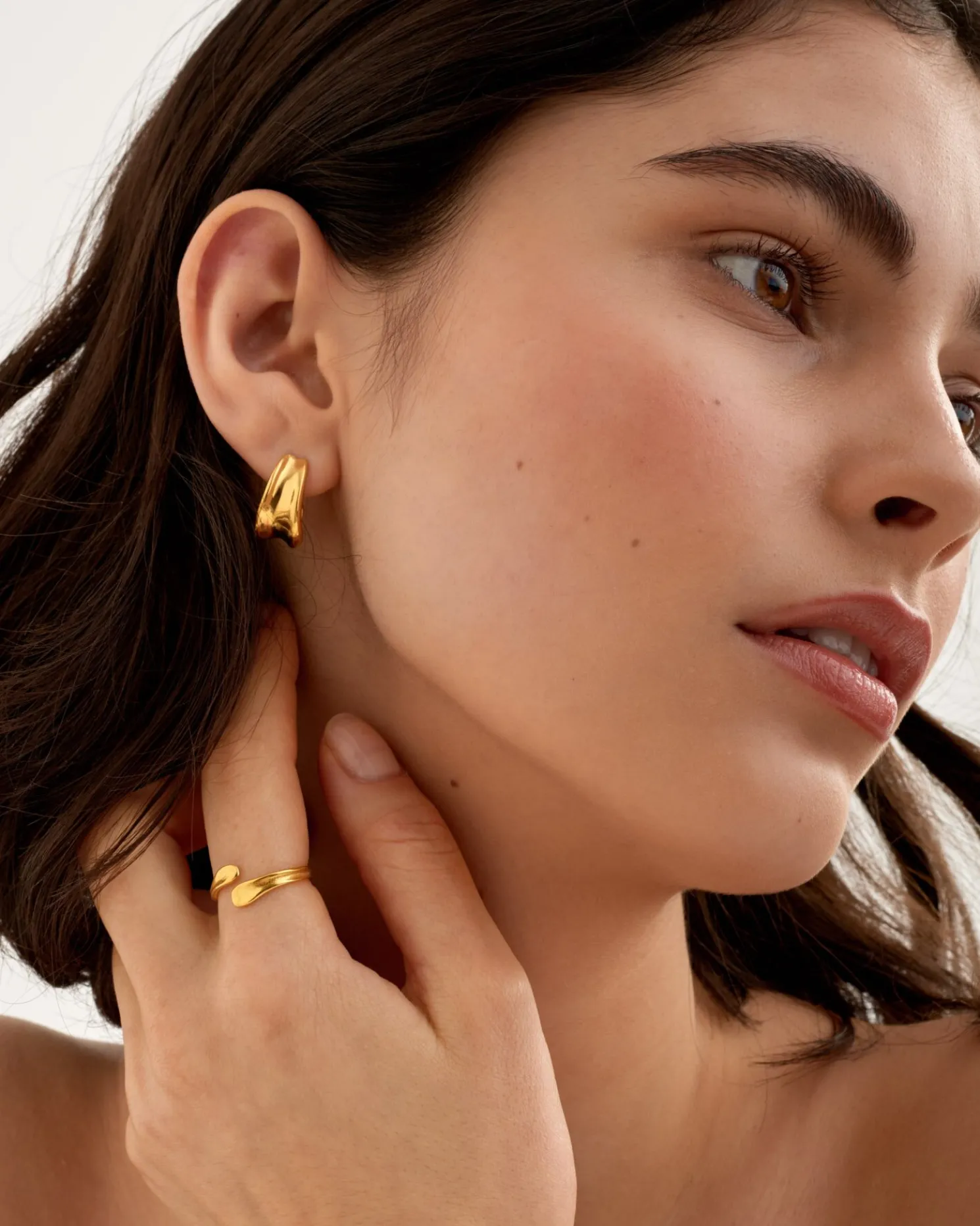 Molten Luxe Waterproof Gold Wrap Ring