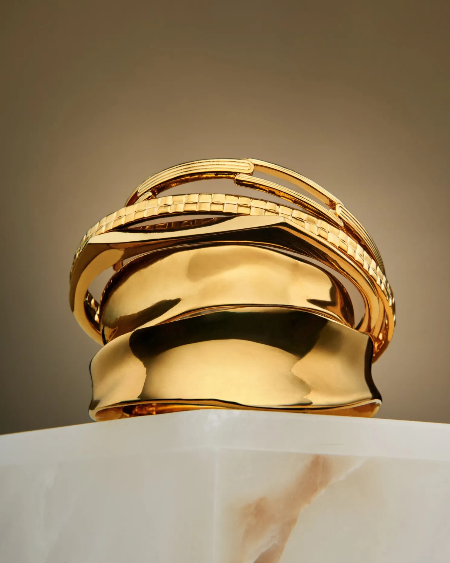 Molten Luxe Waterproof Gold Bangle