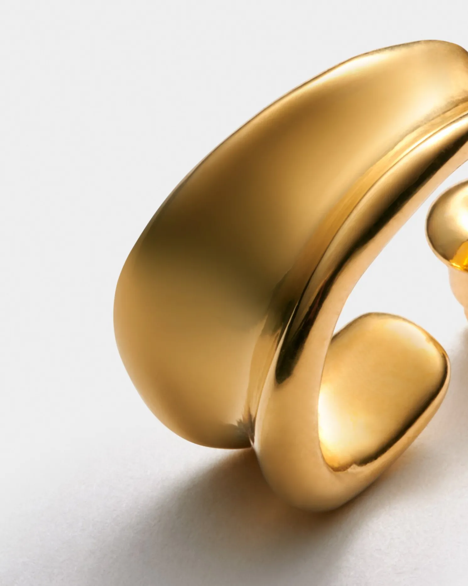 Molten Luxe Waterproof Gold Hoop Earrings