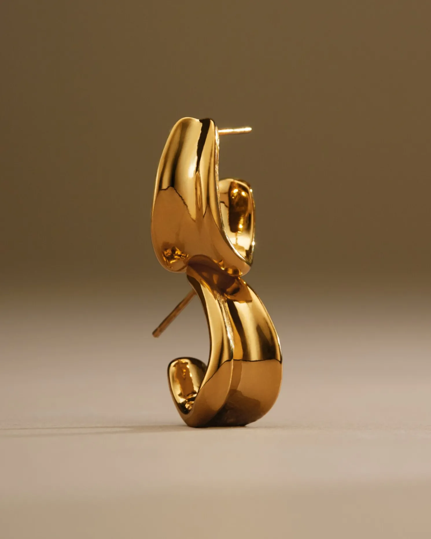 Molten Luxe Waterproof Gold Hoop Earrings