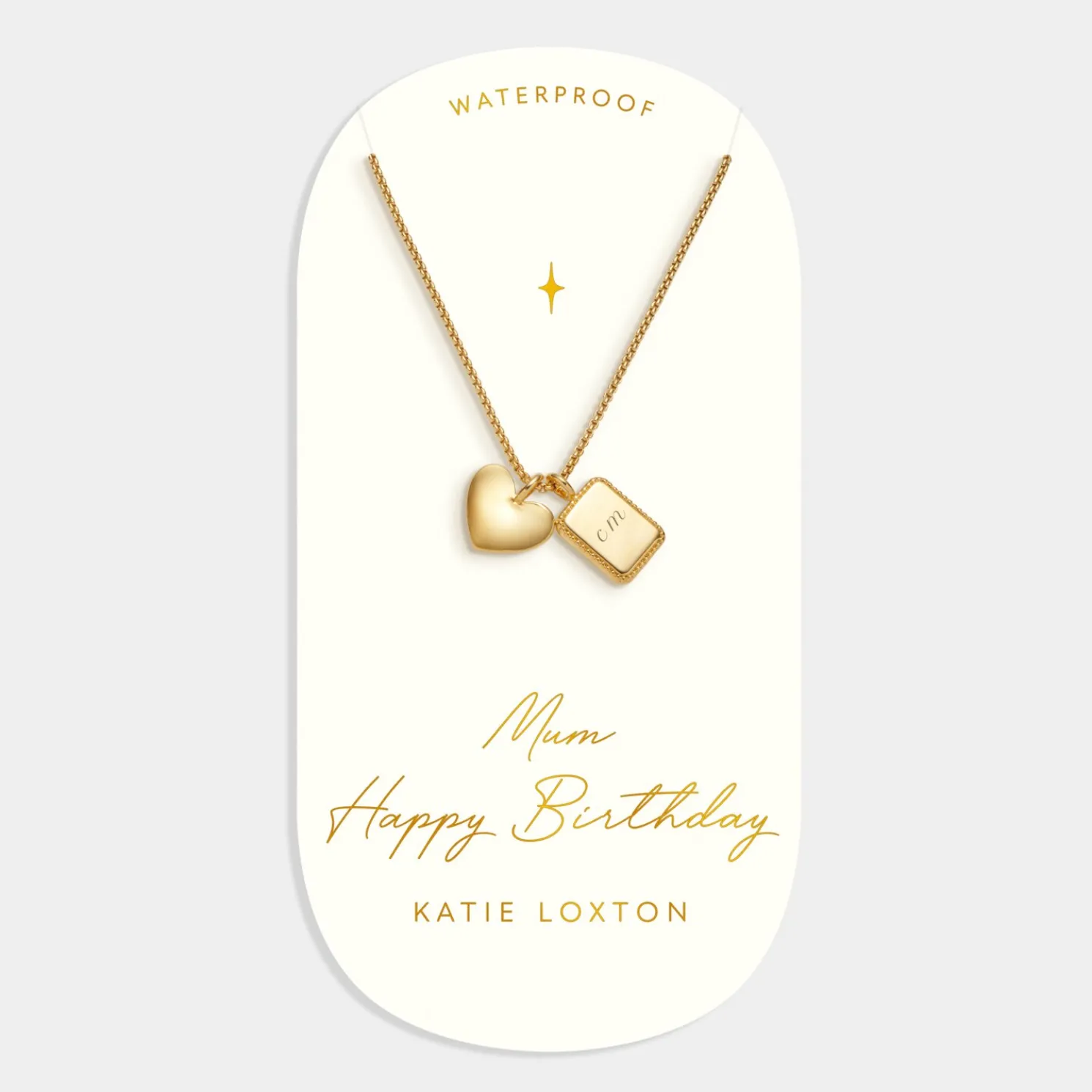 Mum' Waterproof Gold Charm Necklace