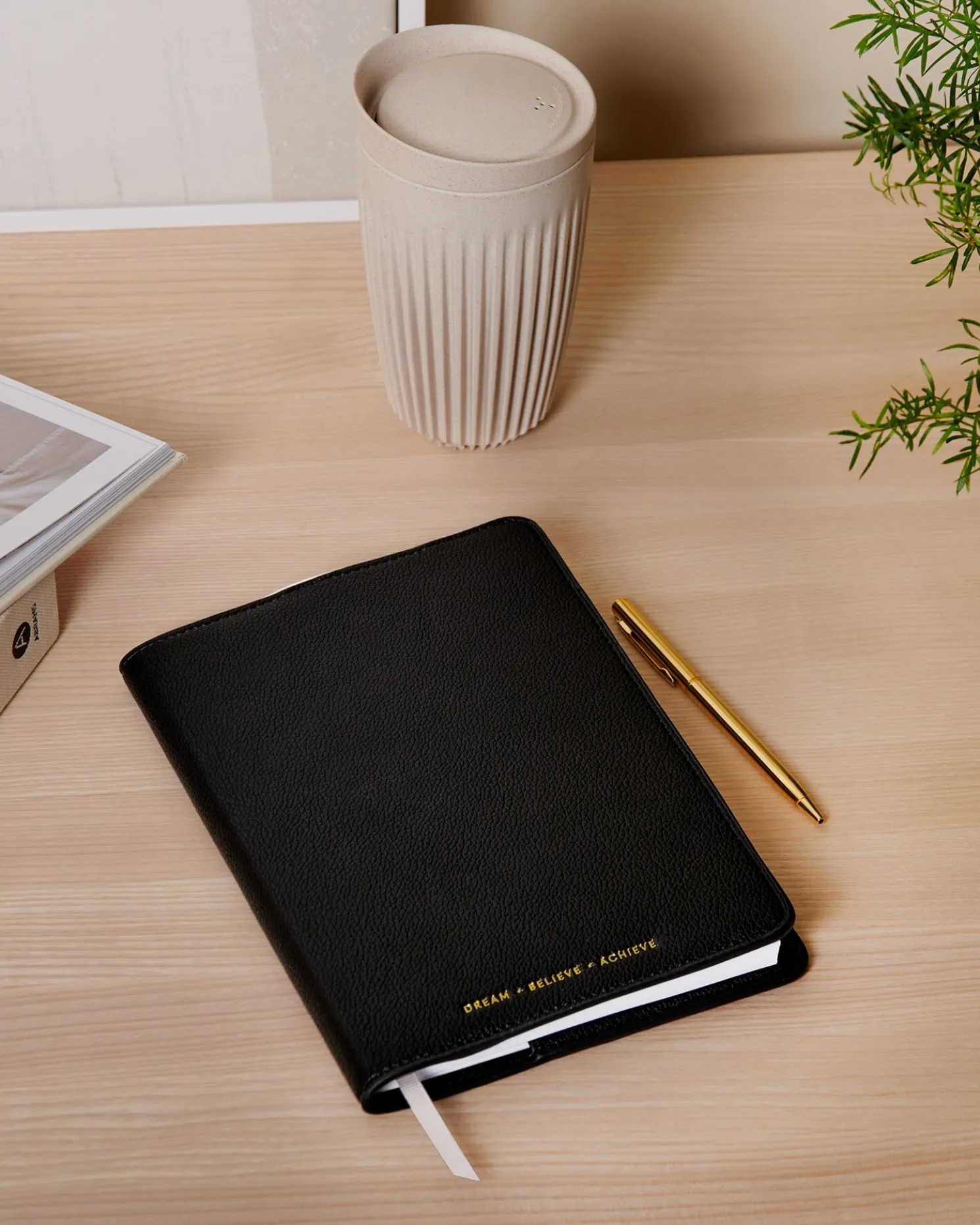 Notebook Cover and A5 Lined Notepad 'Dream Believe Achieve'