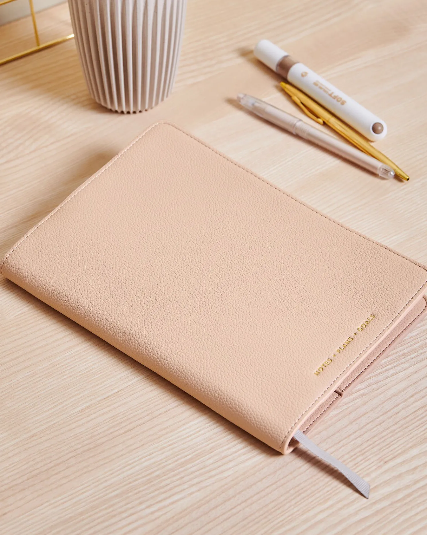 Notebook Cover And A5 Lined Notepad 'Notes Plans Goals'