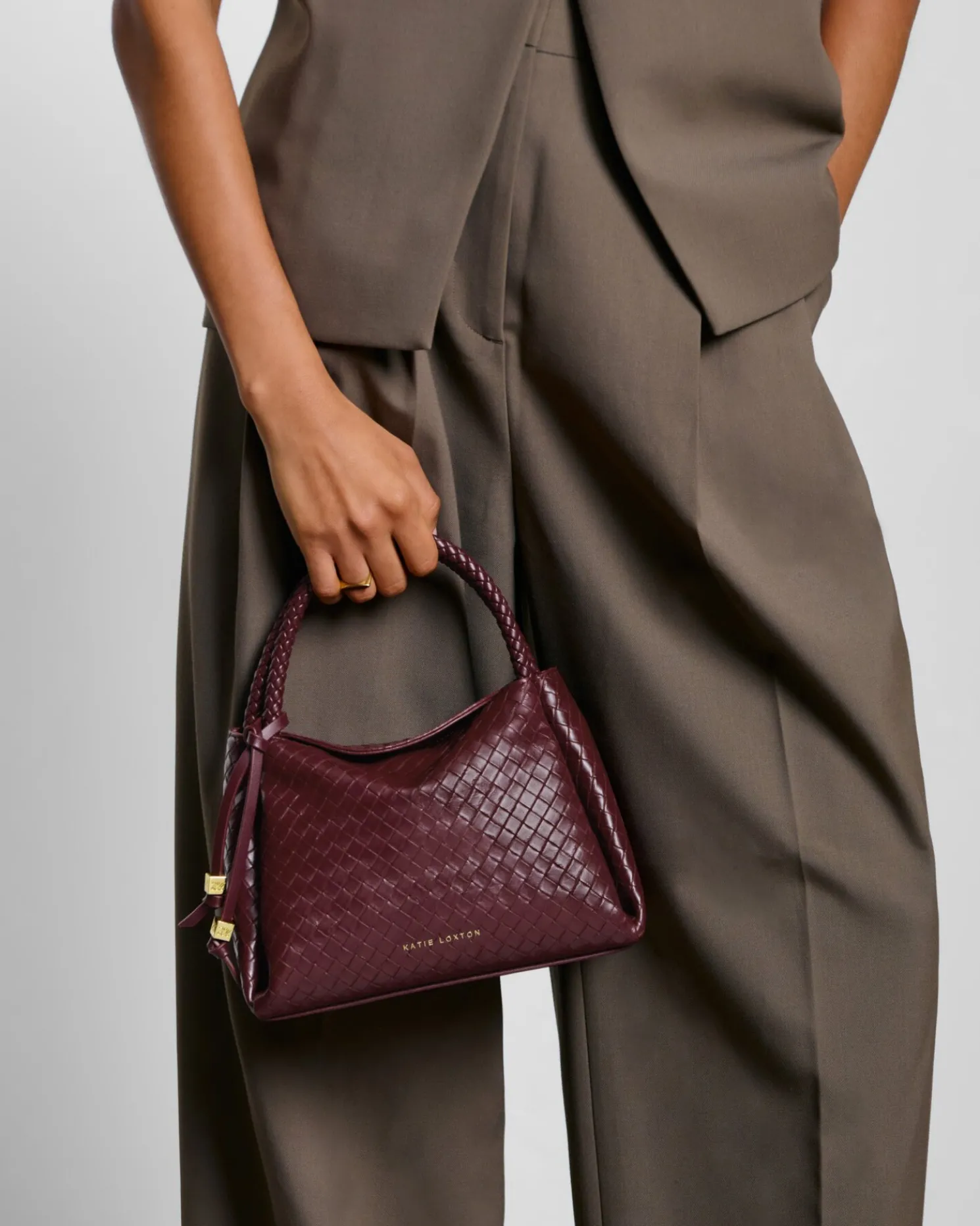 Nova Woven Texture Top Handle Bag