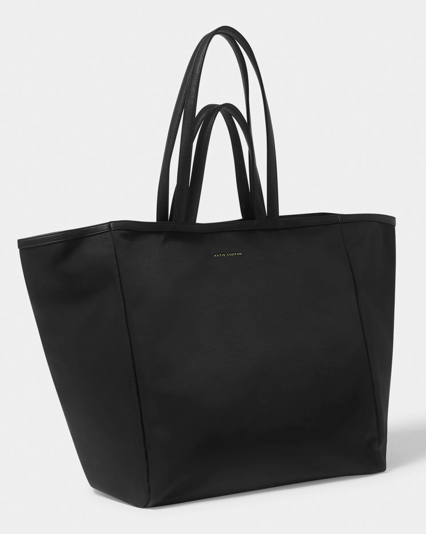 Nylon-Luxe Oversized Tote Bag