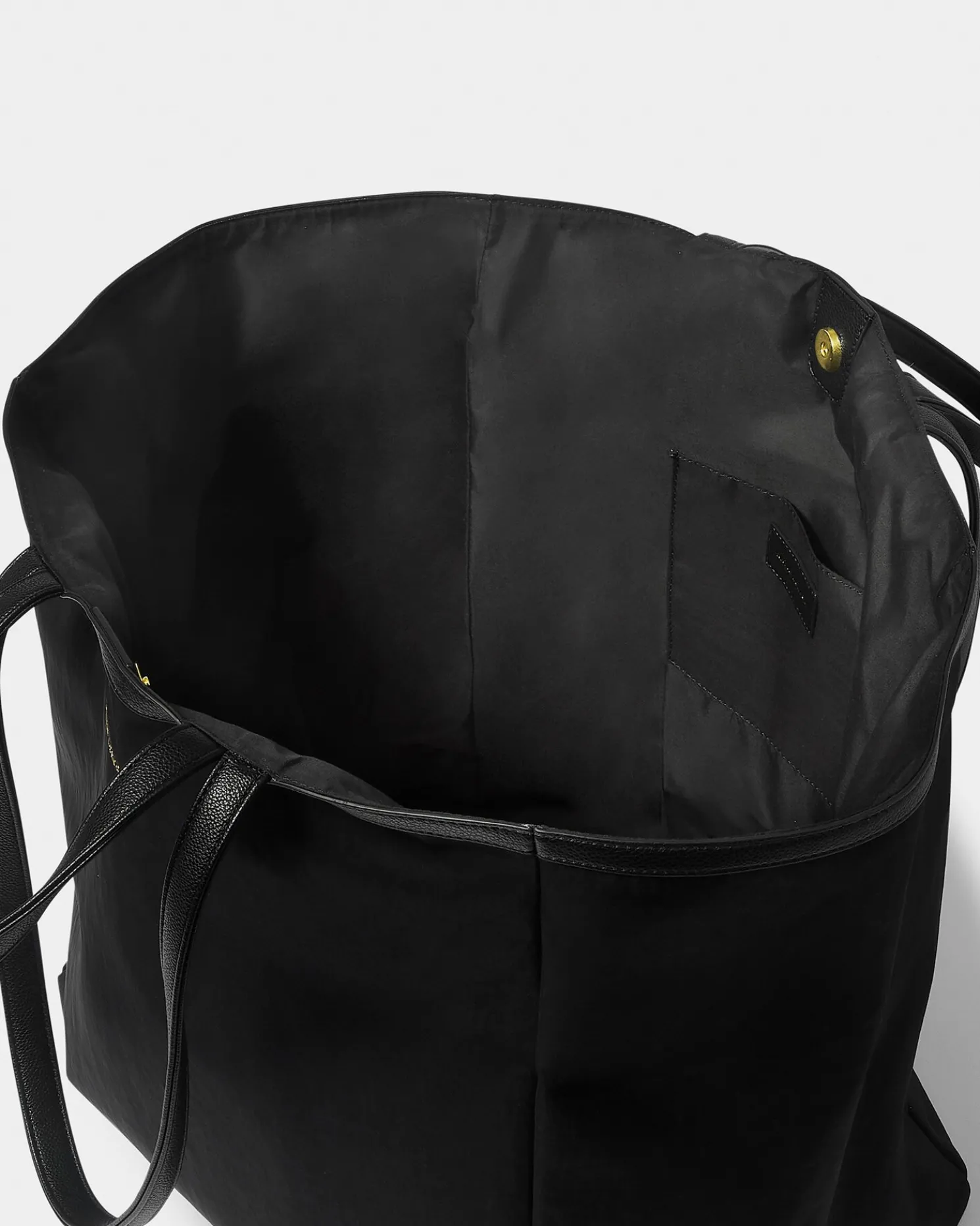 Nylon-Luxe Oversized Tote Bag