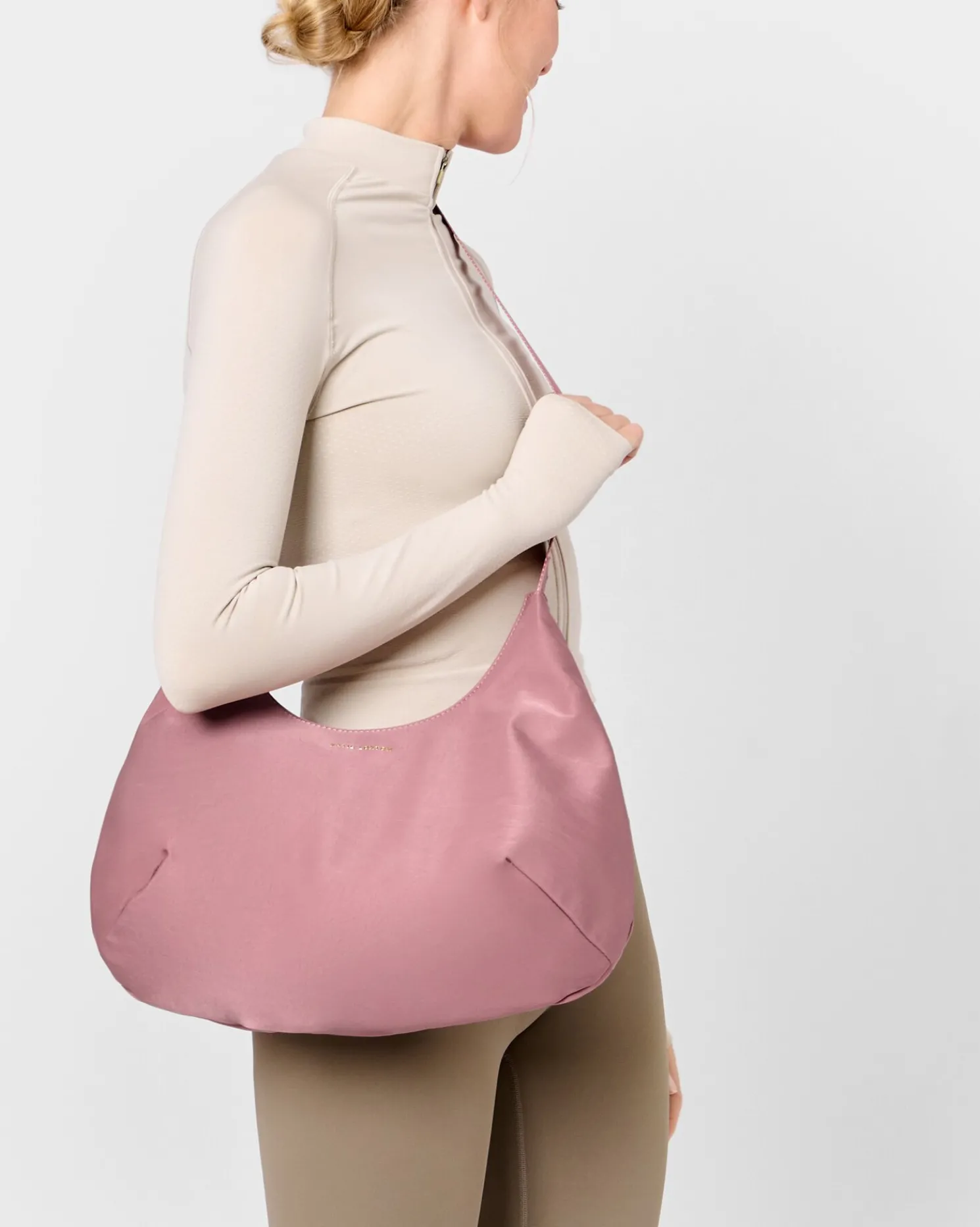 Nylon-Luxe Sling Shoulder Bag