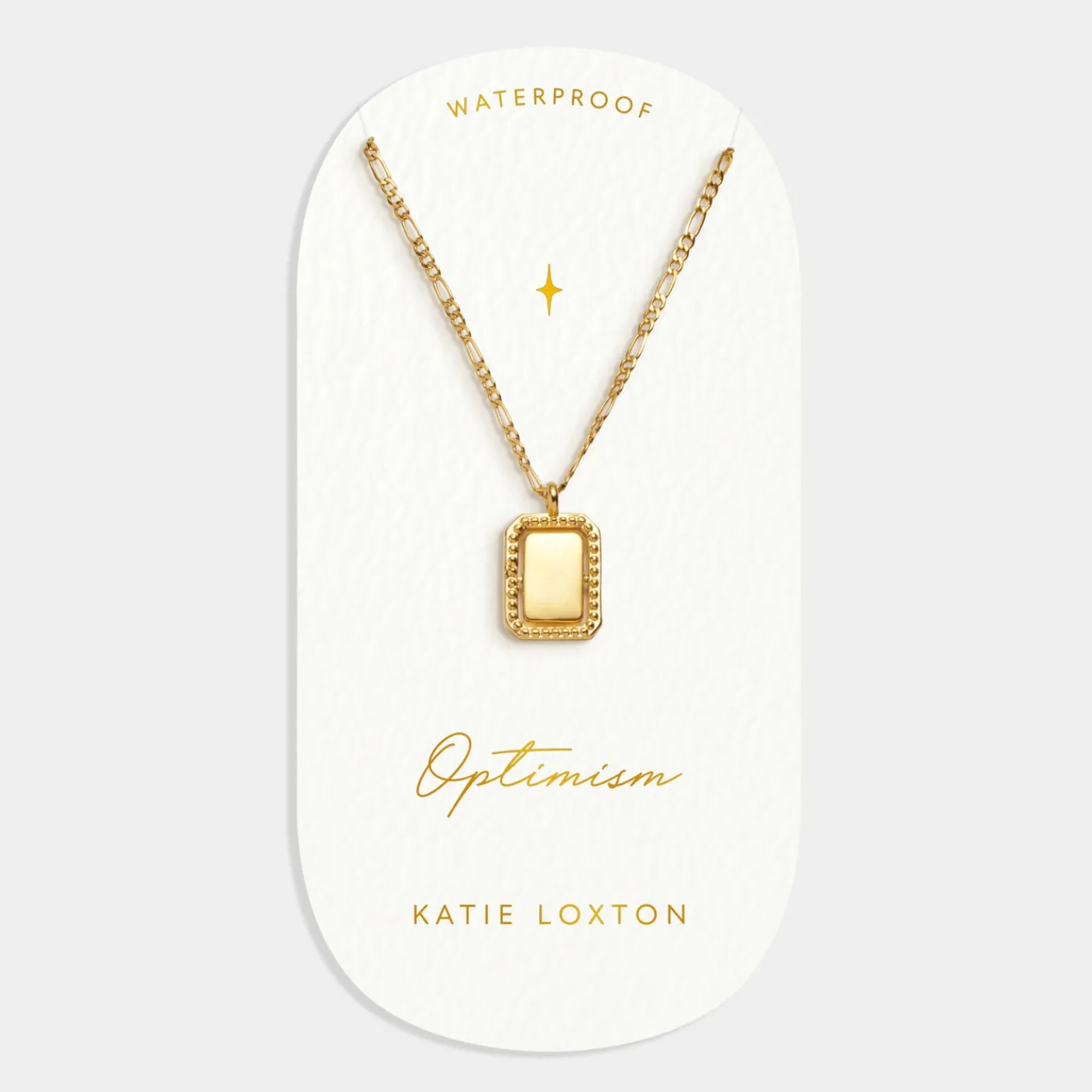 Optimism' Waterproof Gold Spinning Amulet Necklace