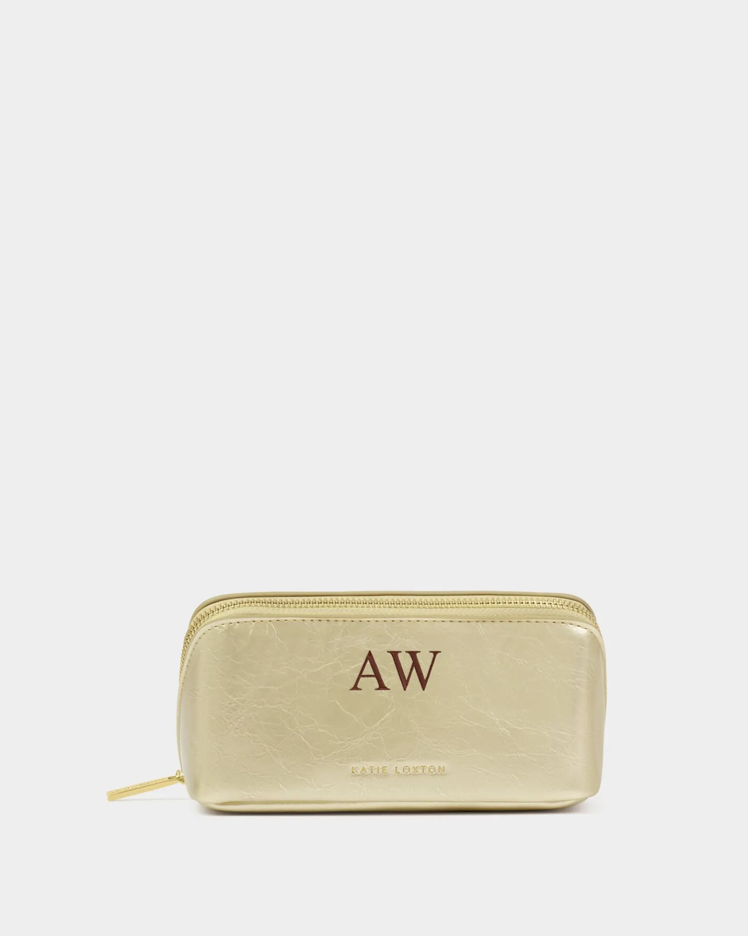 Patent Crackle Fold-Out Mirror Makeup Bag