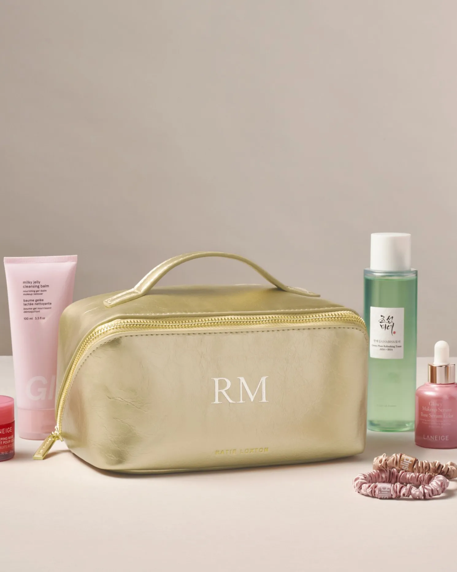 Patent Crackle Medium Makeup & Wash Bag