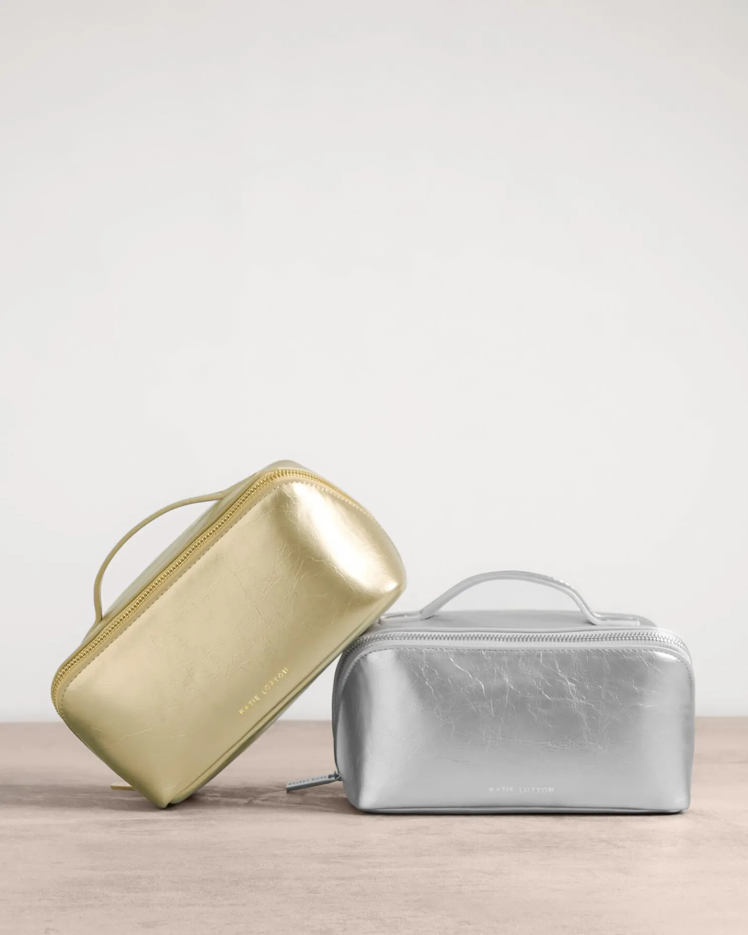 Patent Crackle Medium Makeup & Wash Bag