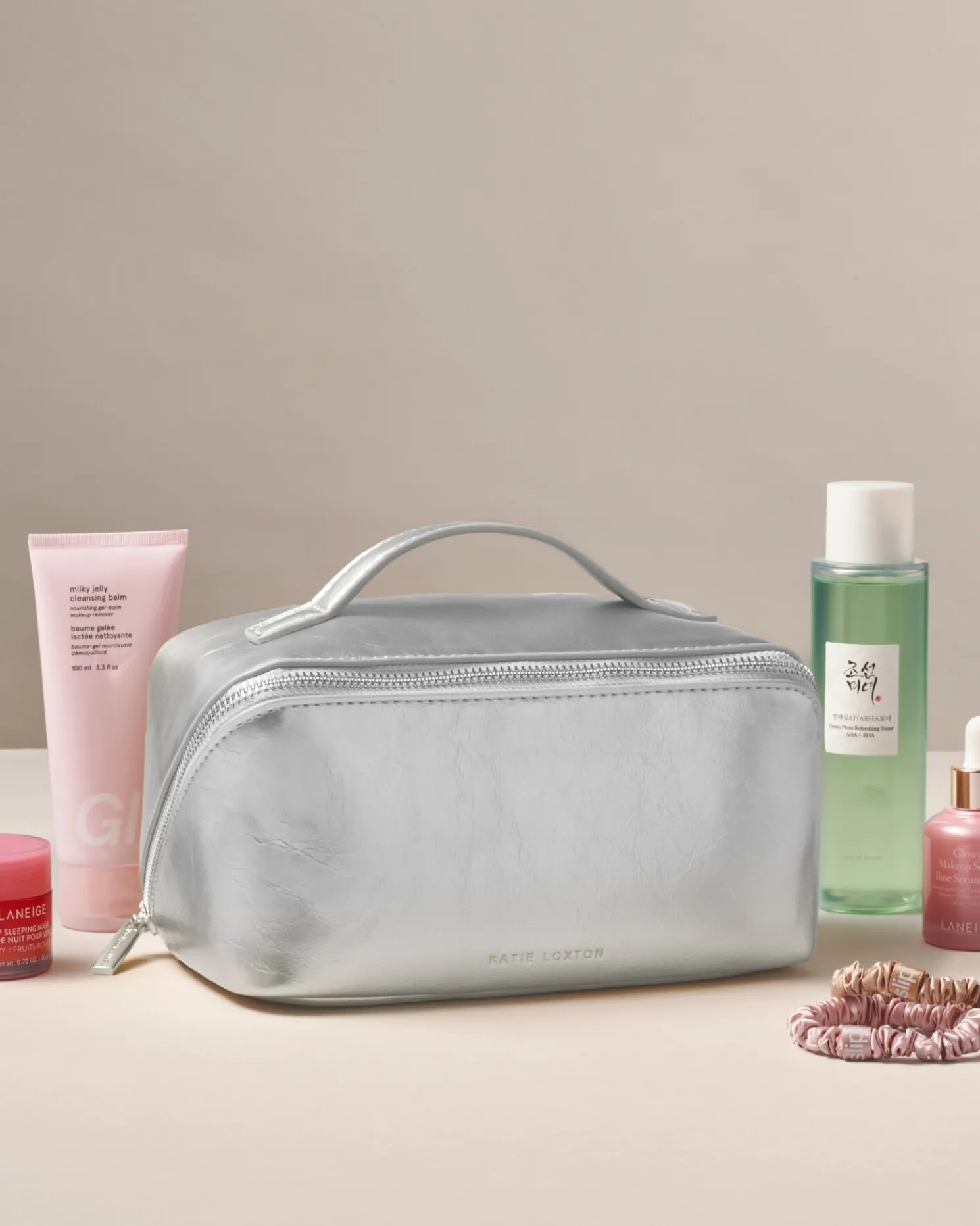 Patent Crackle Medium Makeup & Wash Bag