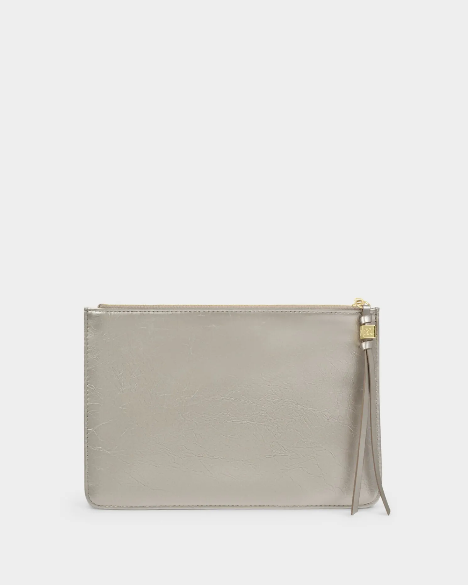 Patent Crackle Tassel Charm Pouch