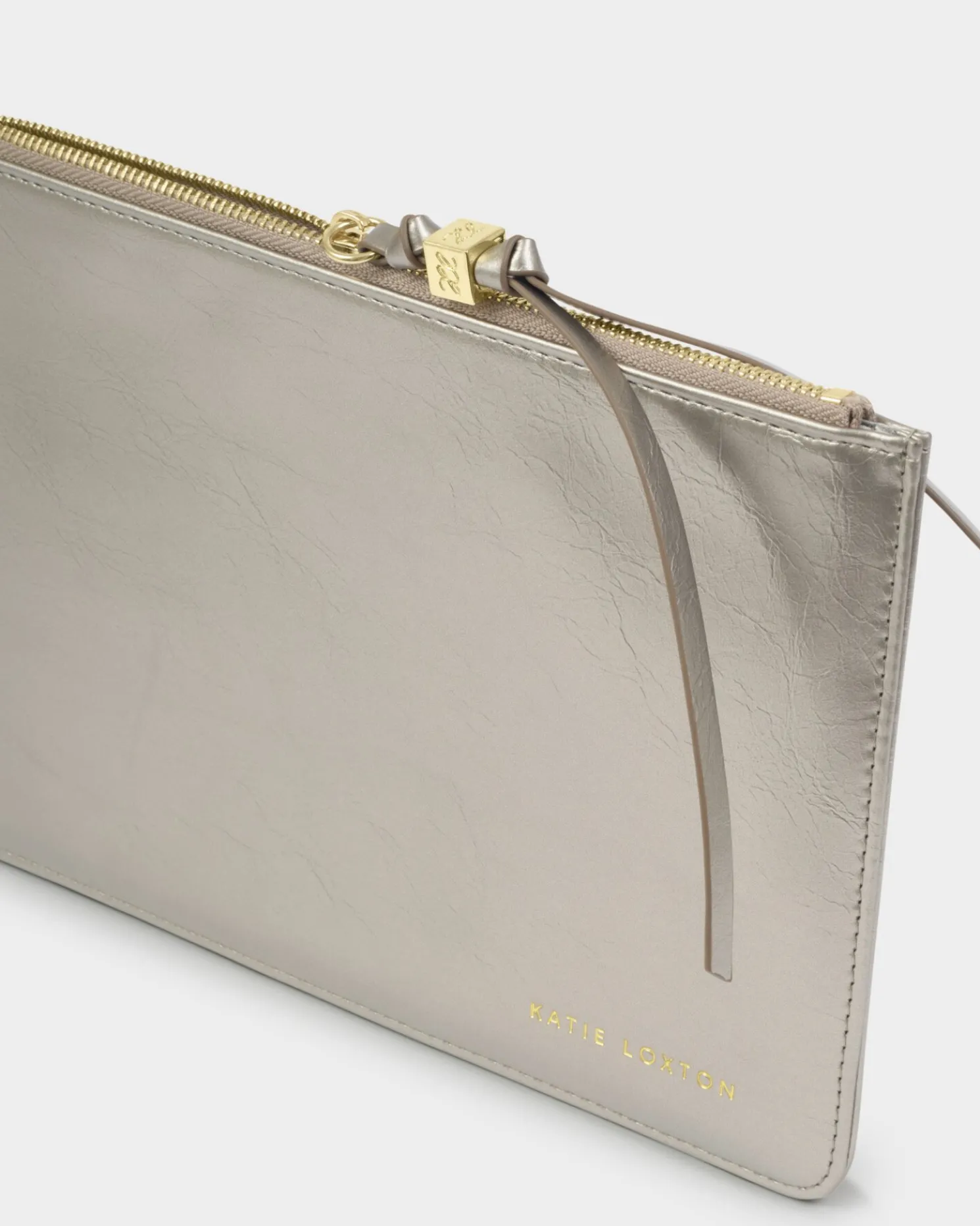 Patent Crackle Tassel Charm Pouch