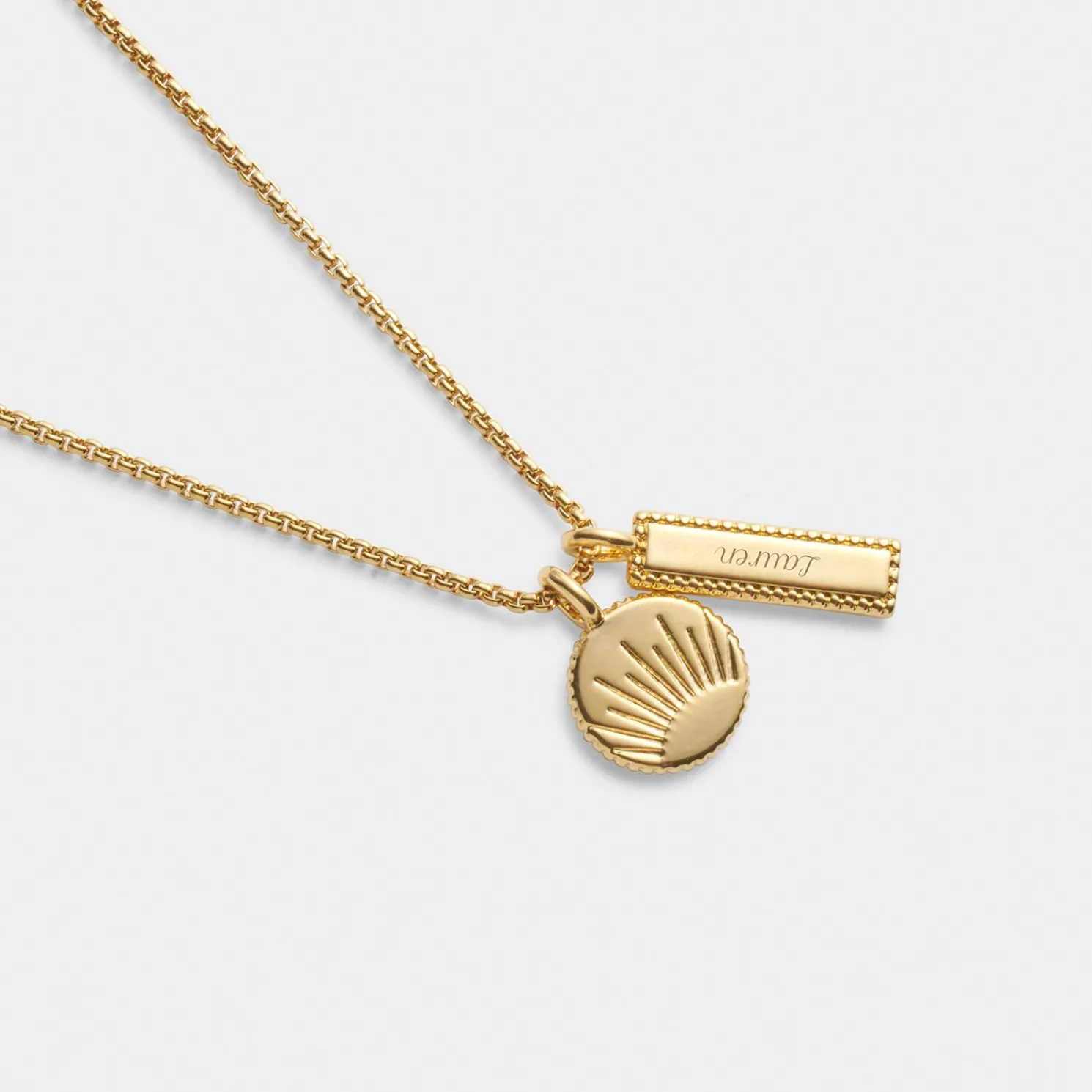 Positivity' Waterproof Gold Charm Necklace