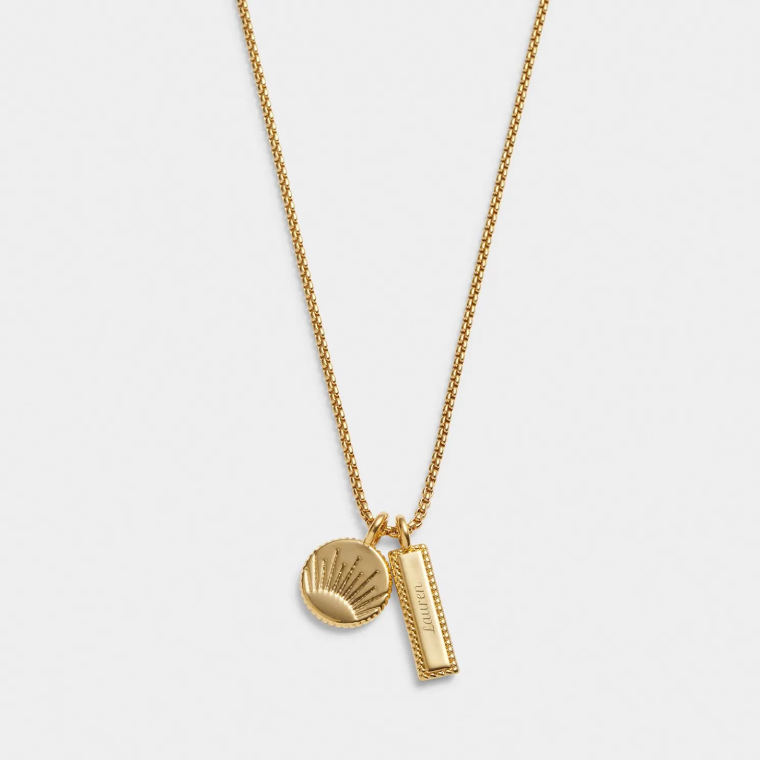 Positivity' Waterproof Gold Charm Necklace