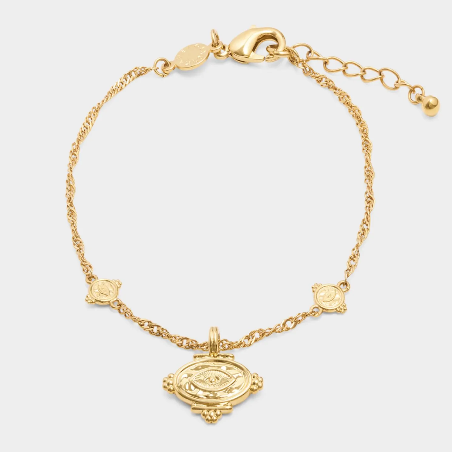 Protection' Waterproof Gold Charm Bracelet