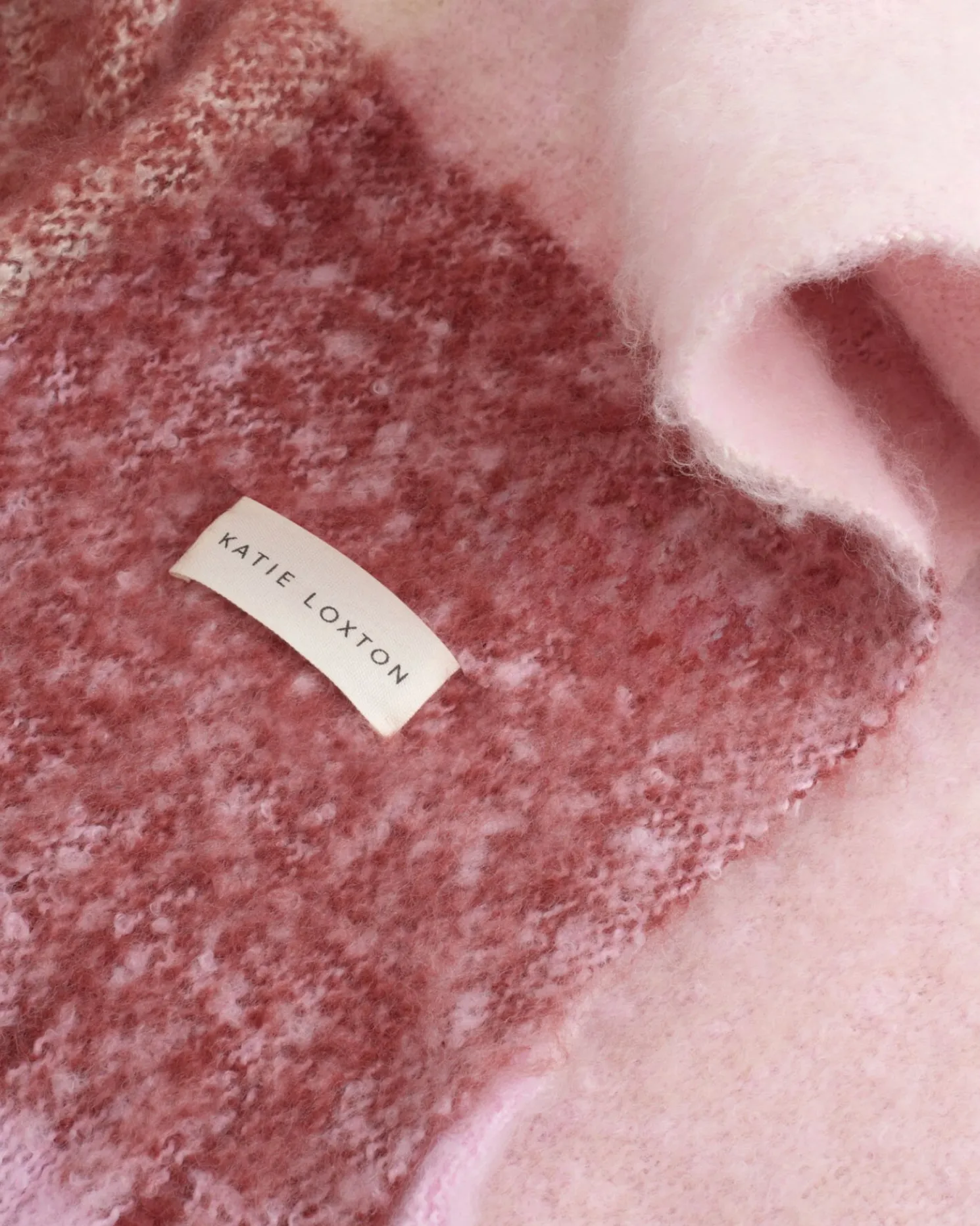 Recycled Checked Tassel Scarf