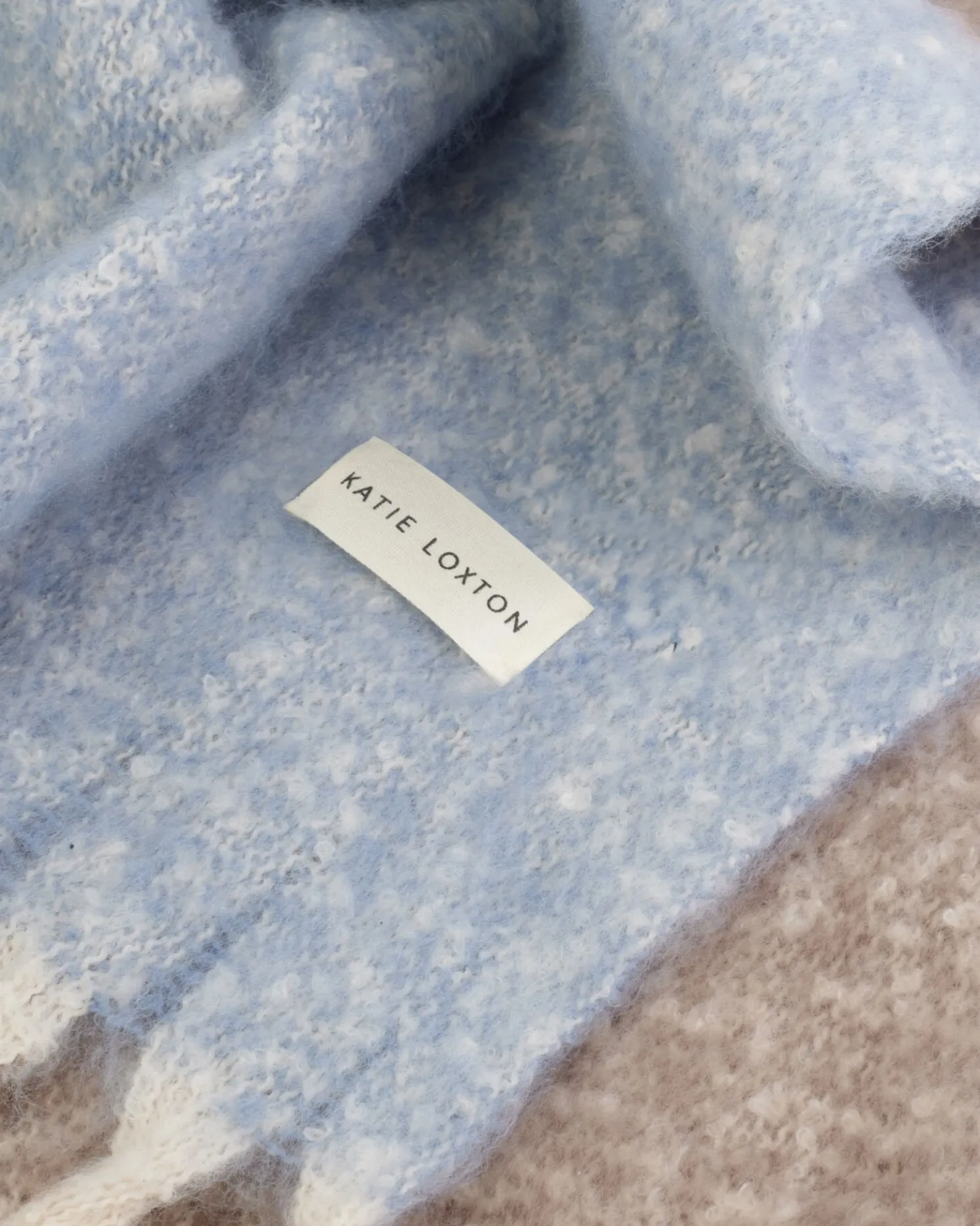 Recycled Striped Tassel Scarf