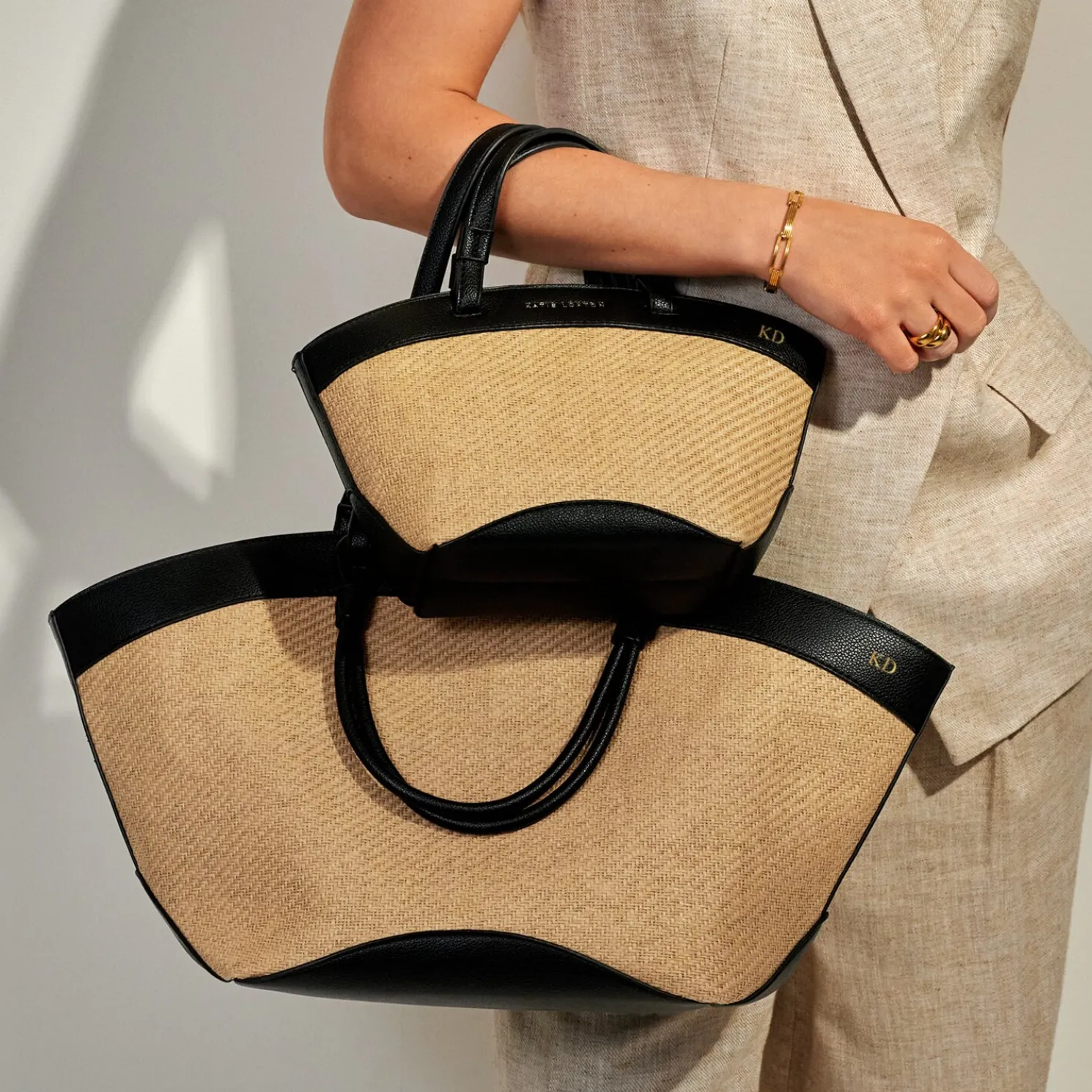 Riviera Raffia Mini Tote Bag