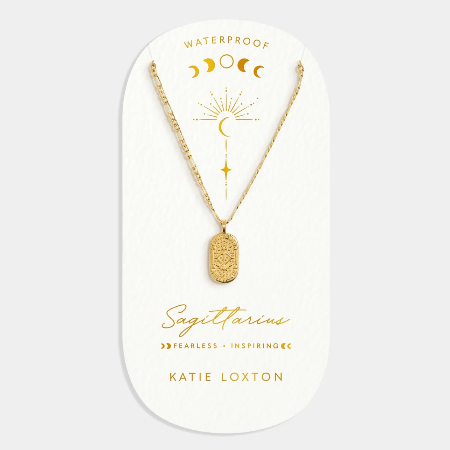 Sagittarius' Waterproof Gold Zodiac Necklace
