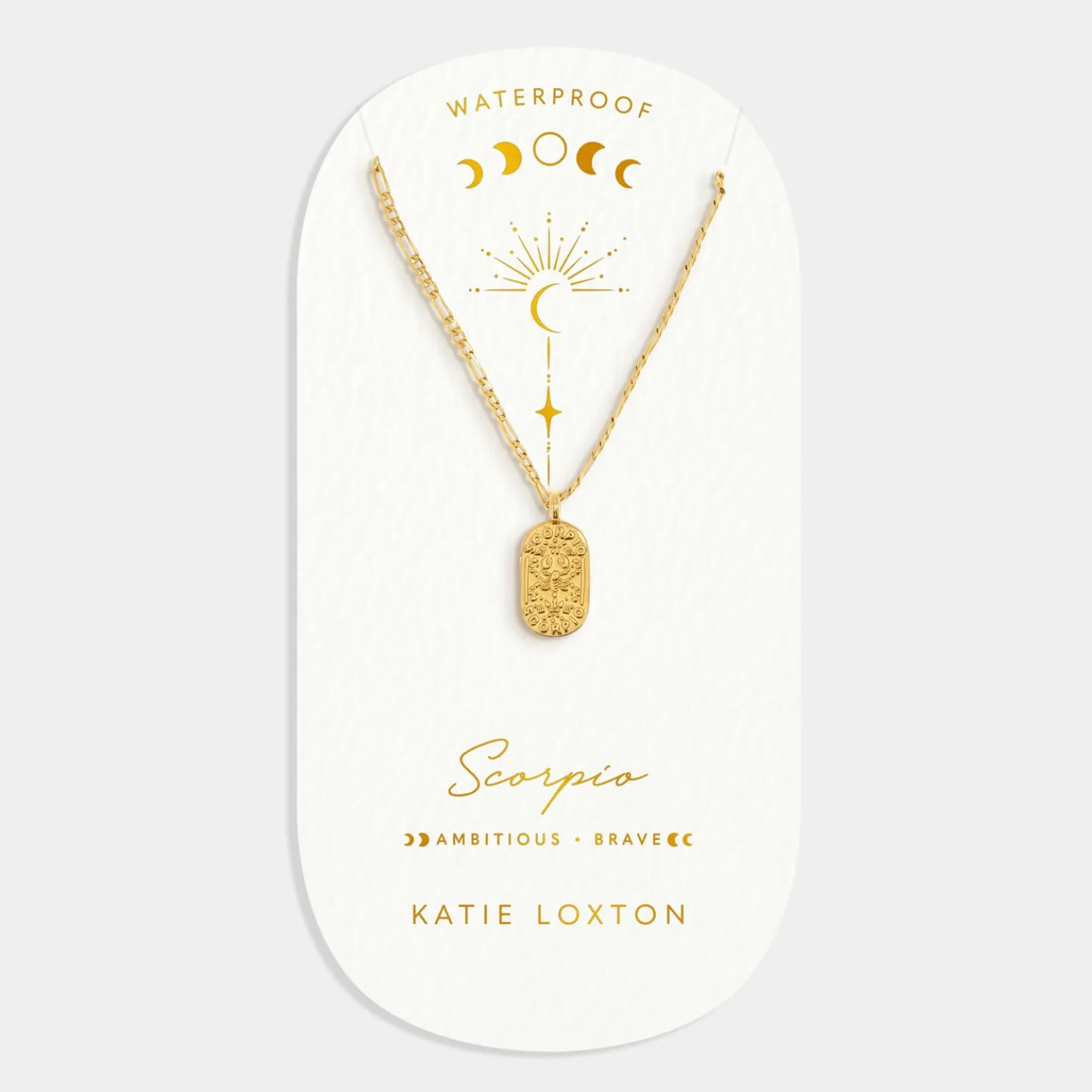 Scorpio' Waterproof Gold Zodiac Necklace