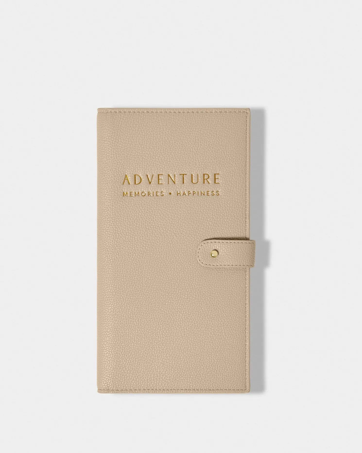 Sentiment Travel Wallet 'Adventure Memories Happiness' in Light Taupe