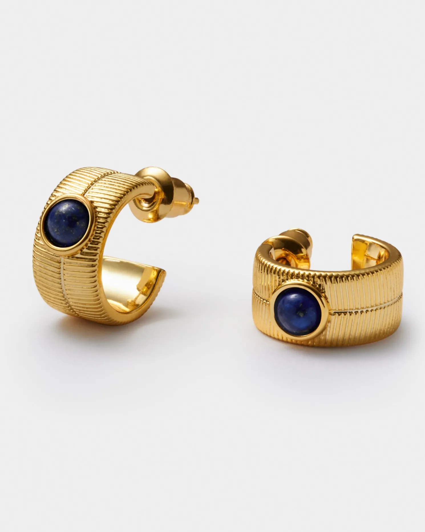 September' Waterproof Gold Birthstone Hoop Earrings