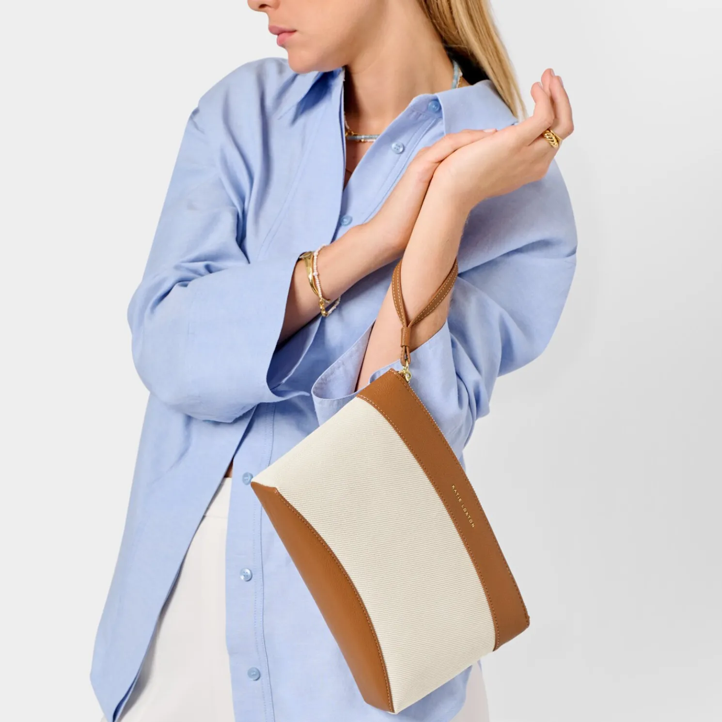 Siena Canvas Wristlet Clutch