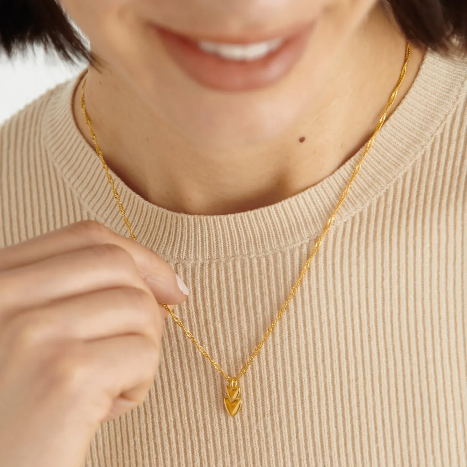So Loved' Waterproof Gold Sentiment Necklace