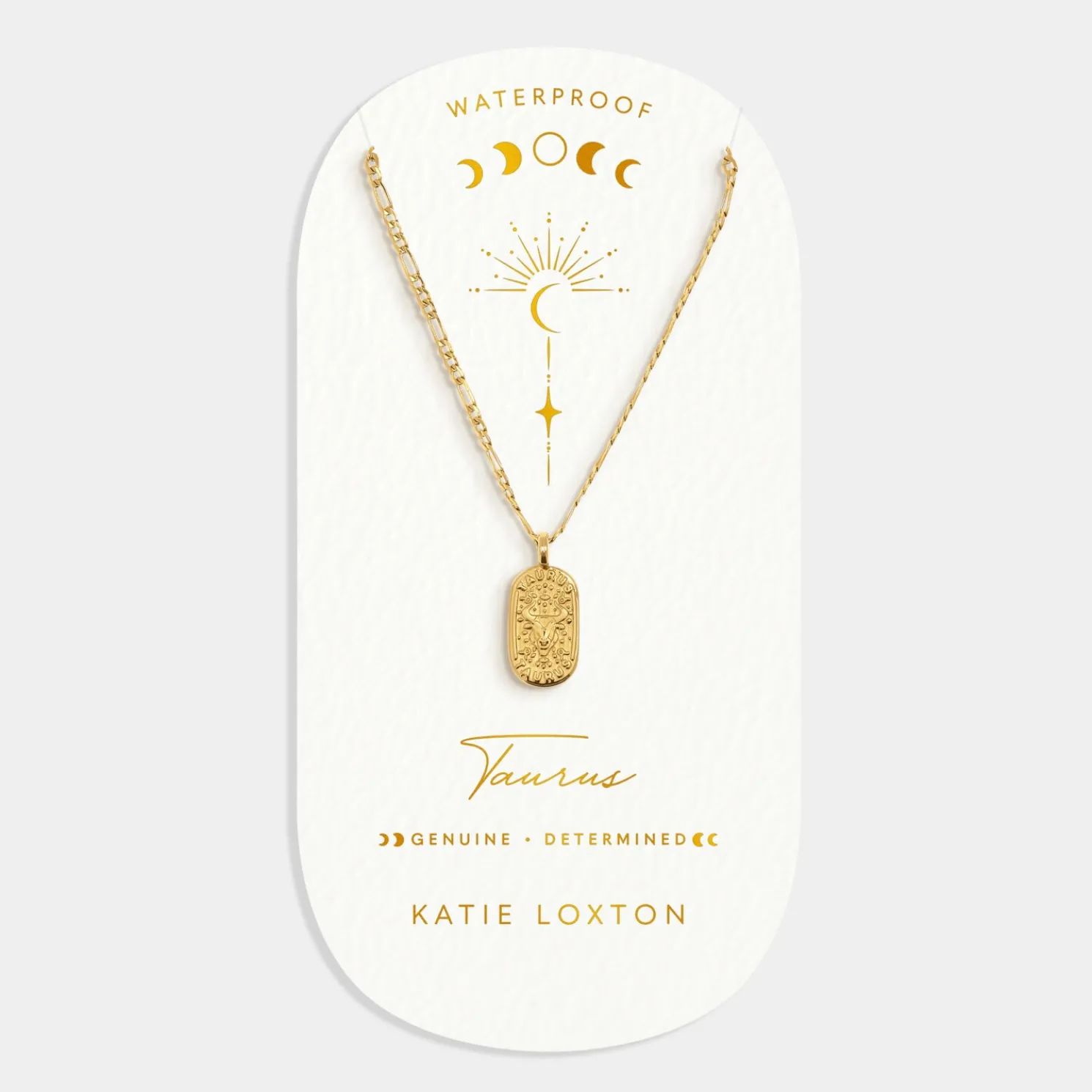 Taurus' Waterproof Gold Zodiac Necklace