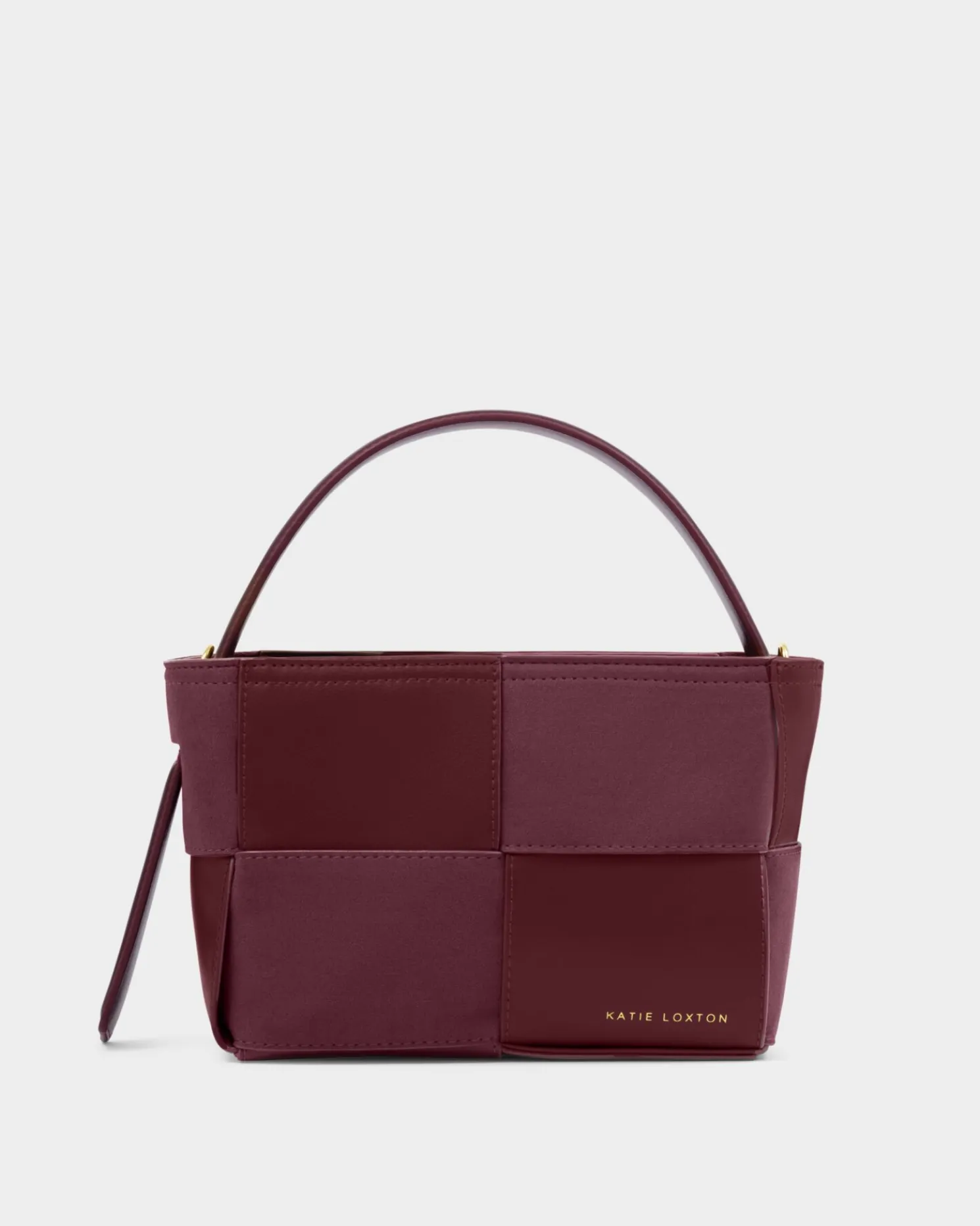 Taya Hand Woven Suedette Top Handle Bag