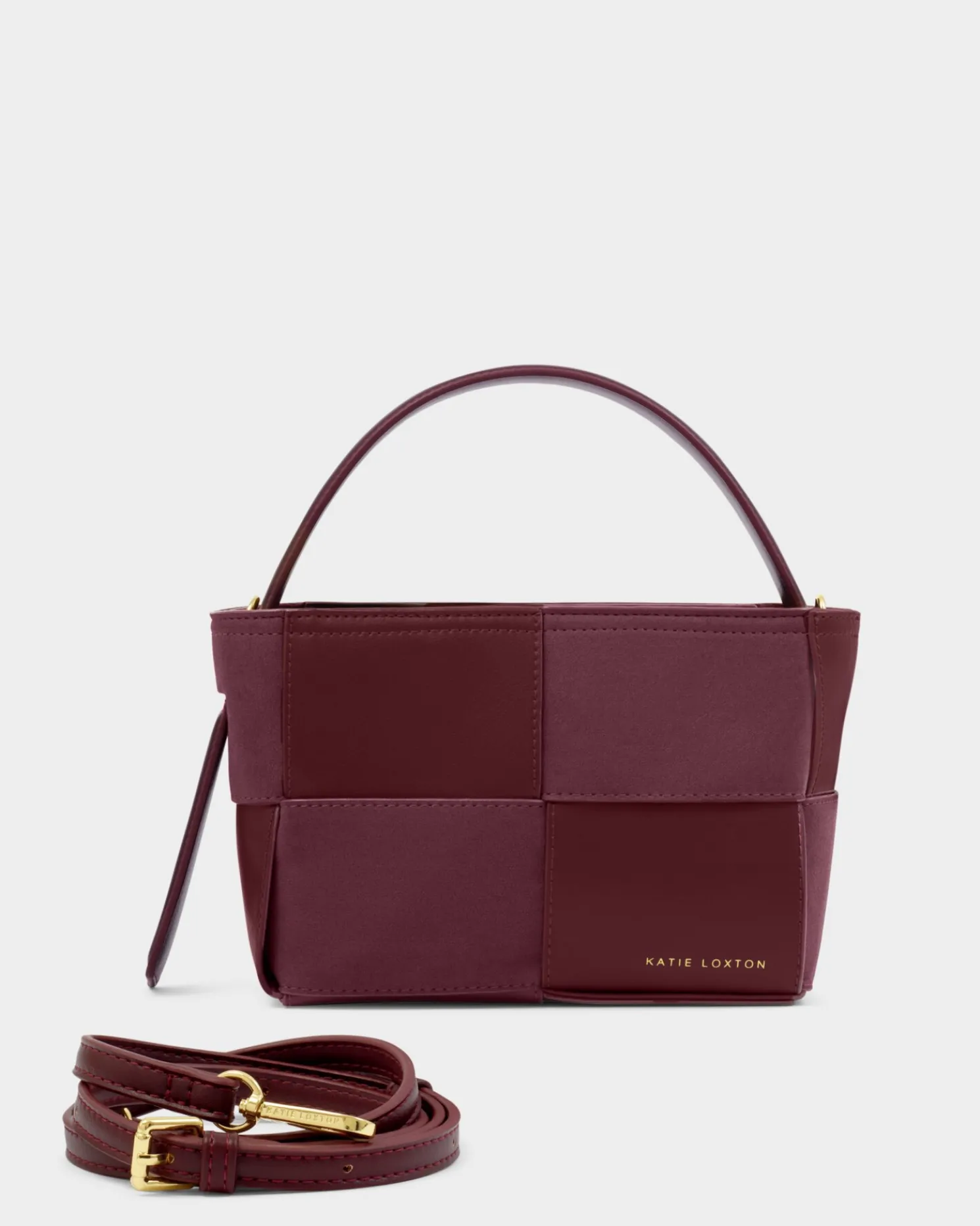 Taya Hand Woven Suedette Top Handle Bag