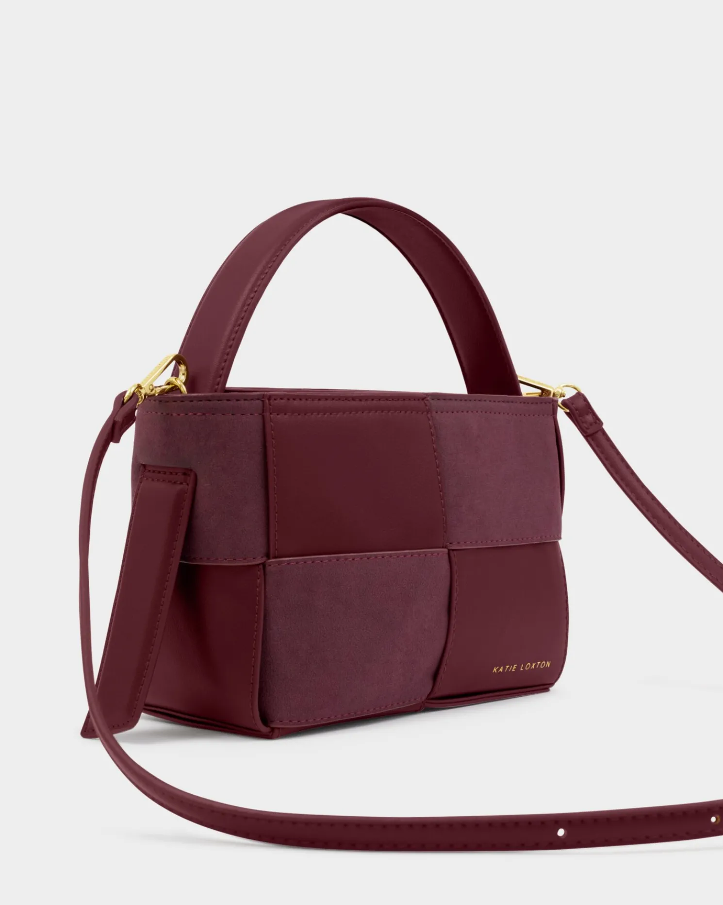 Taya Hand Woven Suedette Top Handle Bag