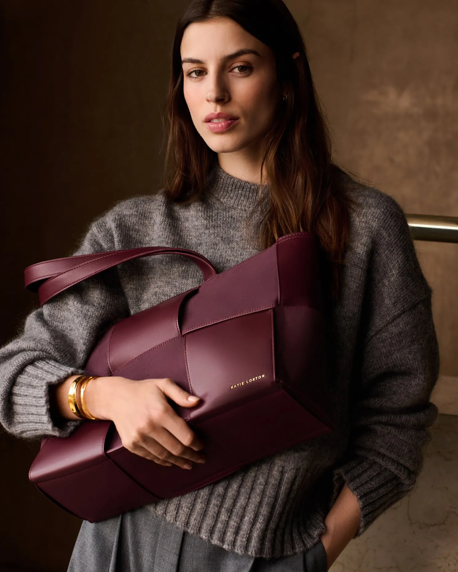 Taya Hand Woven Suedette Tote Bag