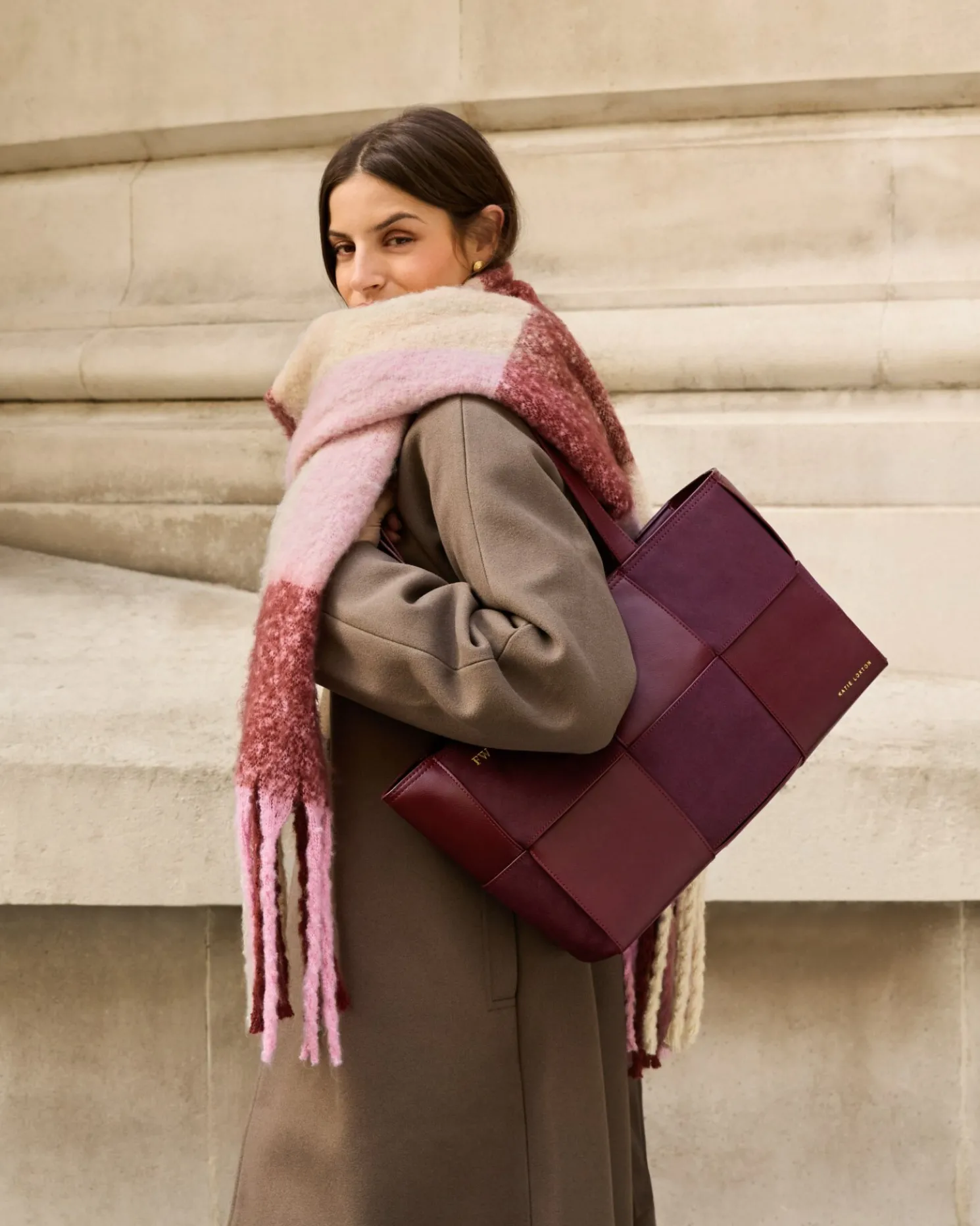 Taya Hand Woven Suedette Tote Bag