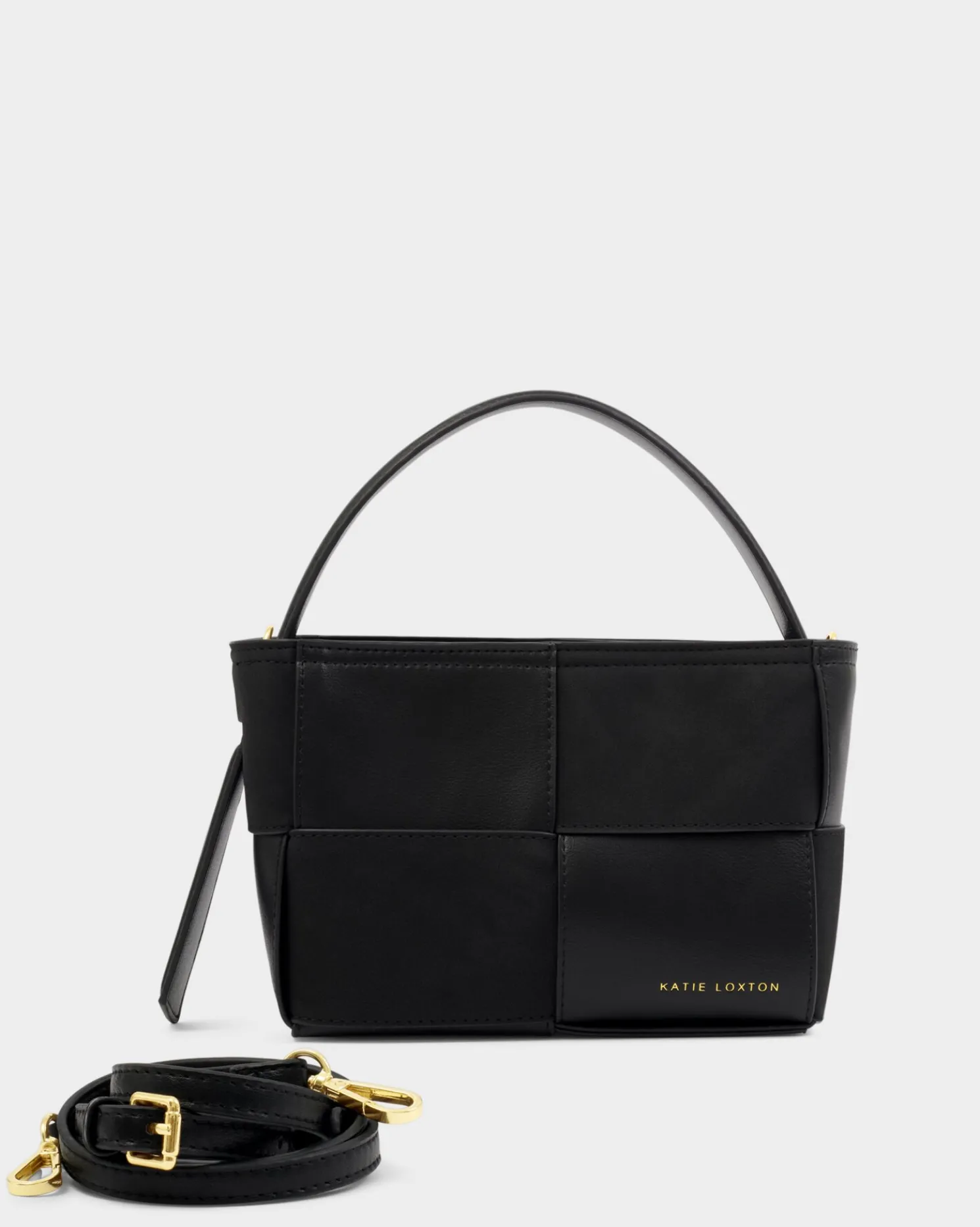 Taya Hand Woven Suedette Top Handle Bag