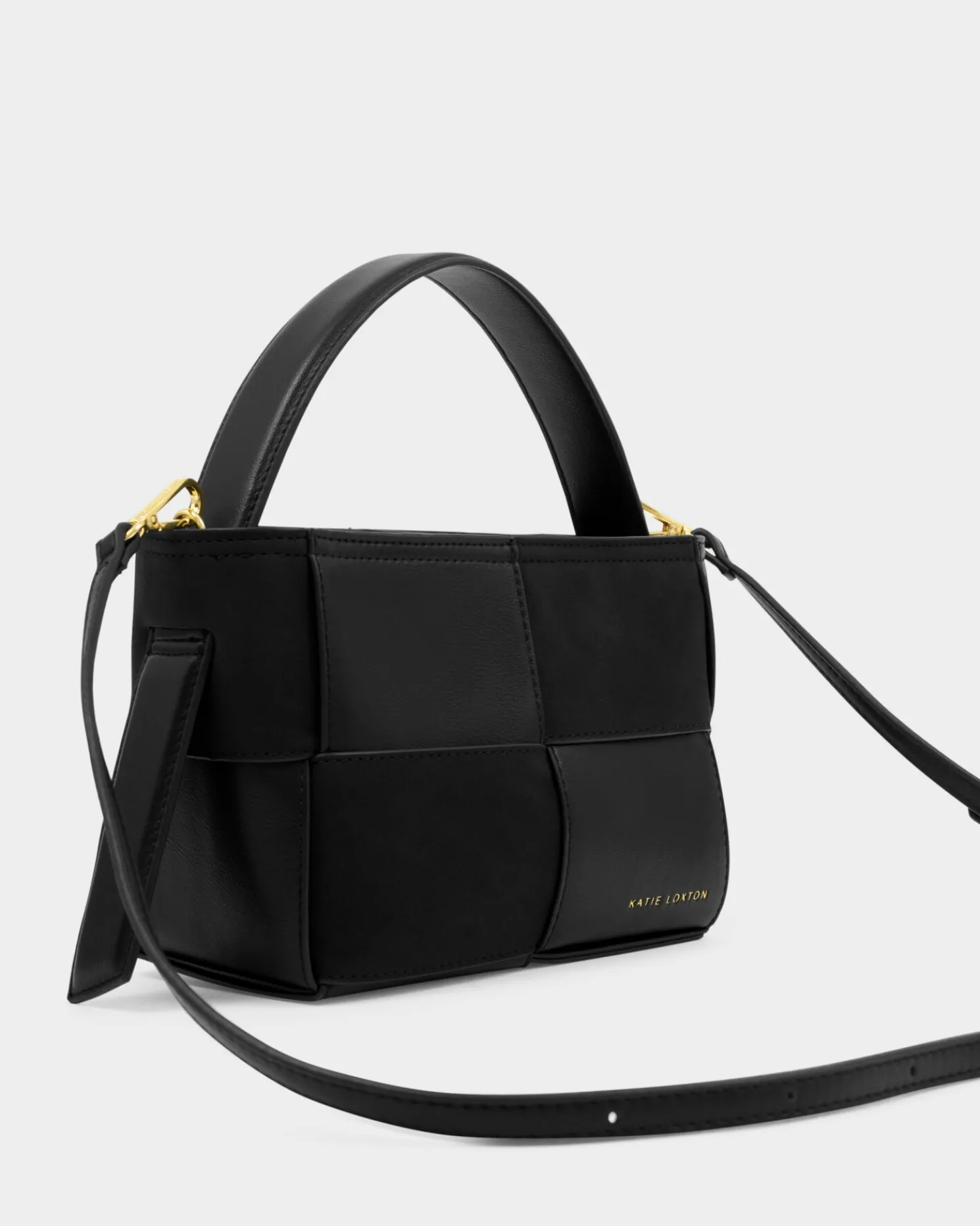 Taya Hand Woven Suedette Top Handle Bag