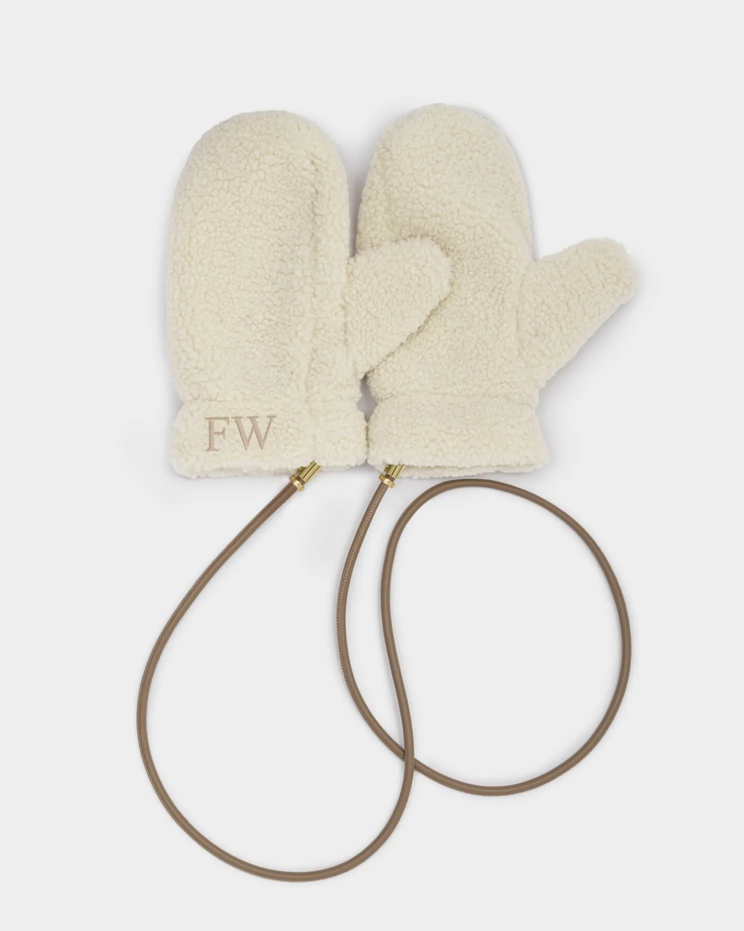 Teddy Mittens with Cord