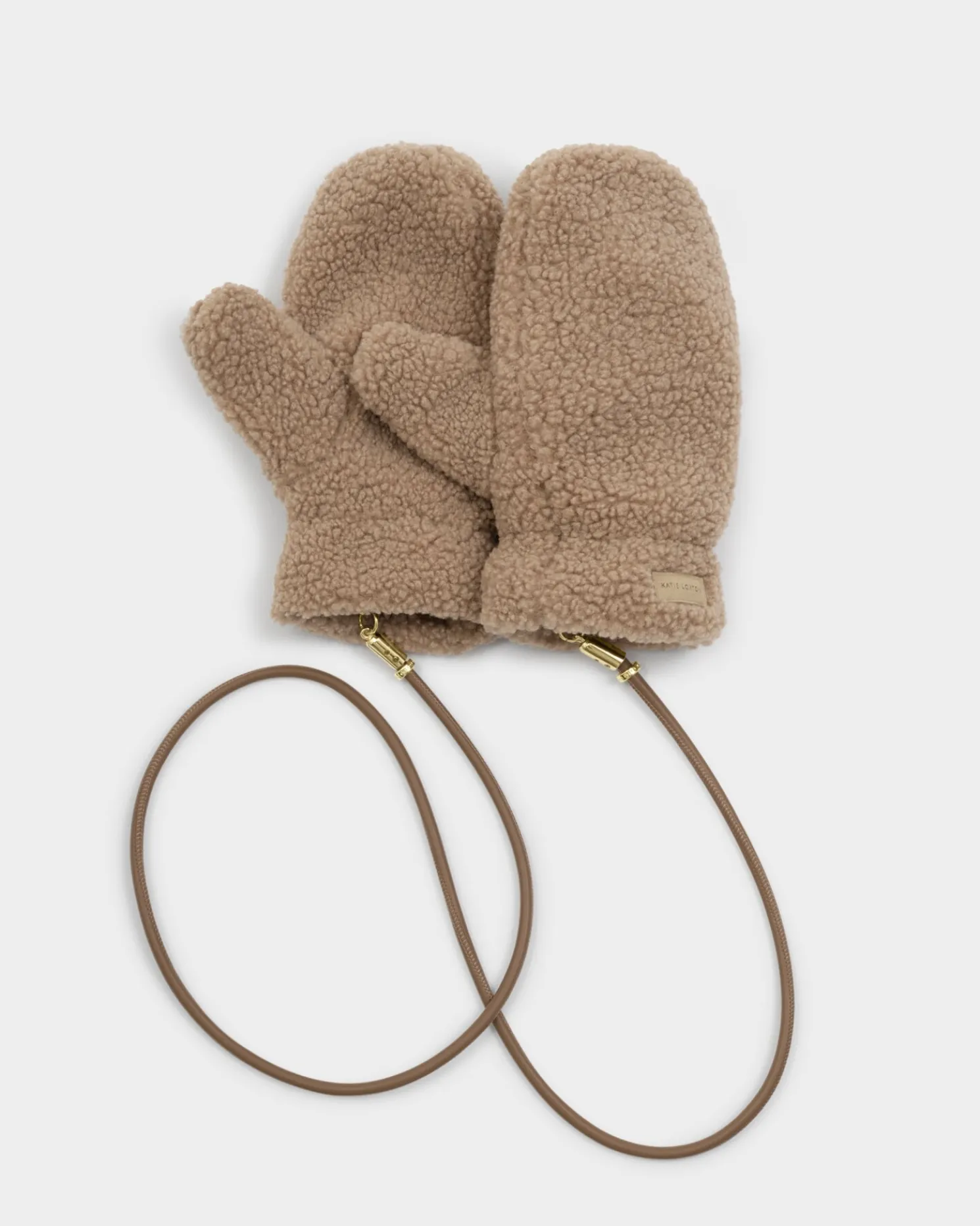 Teddy Mittens with Cord