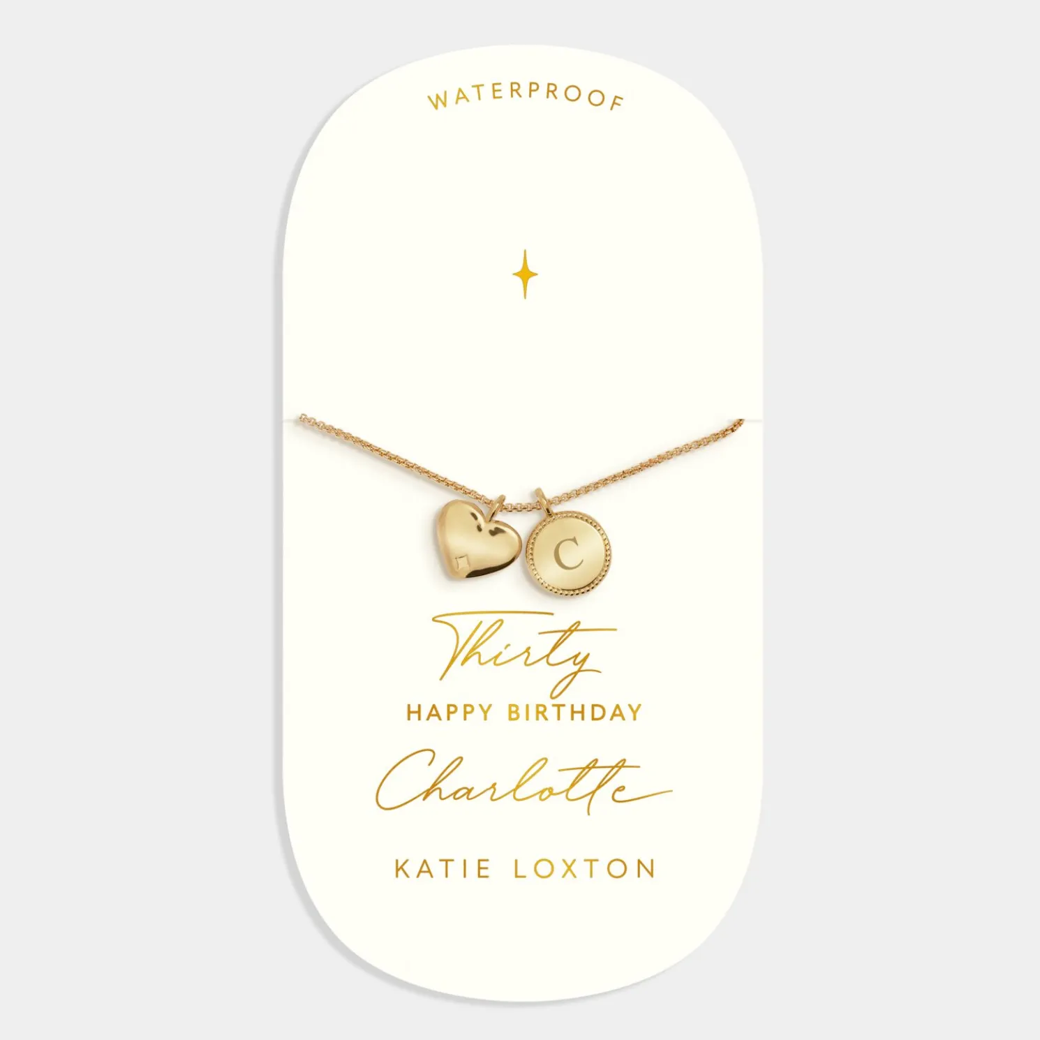 30th Birthday' Waterproof Gold Sentiment Bracelet