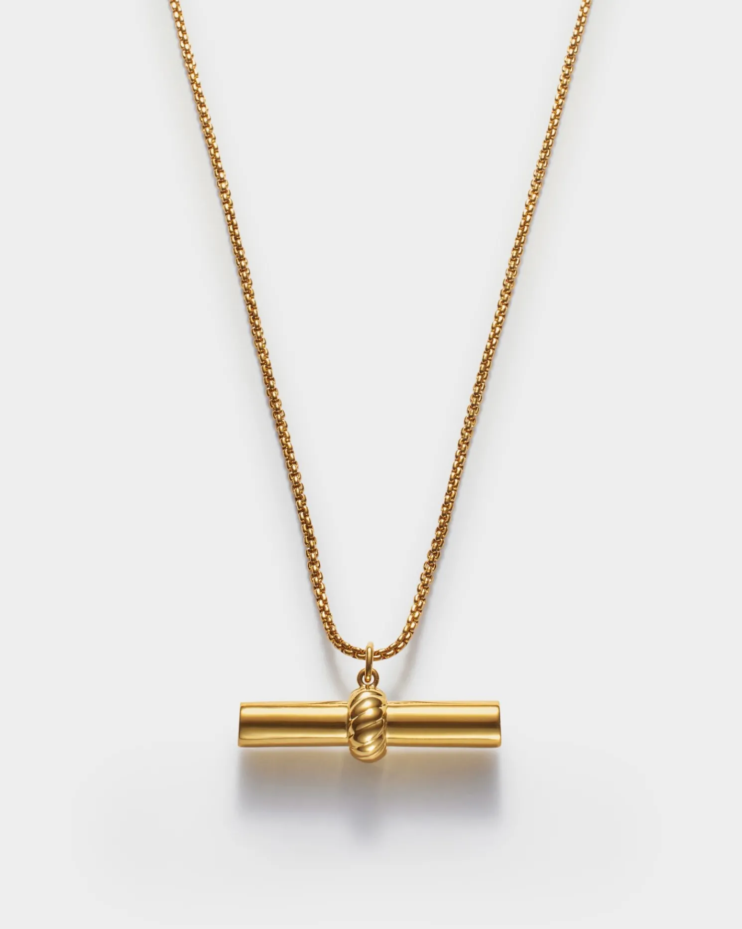 Themis Waterproof Gold T-Bar Necklace