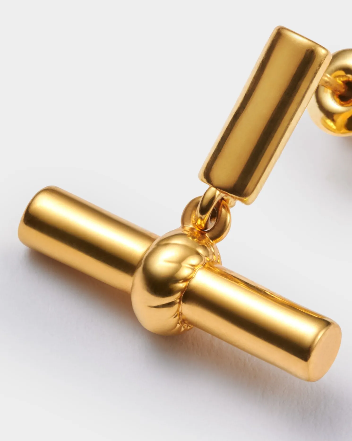 Themis Waterproof Gold T-Bar Earrings