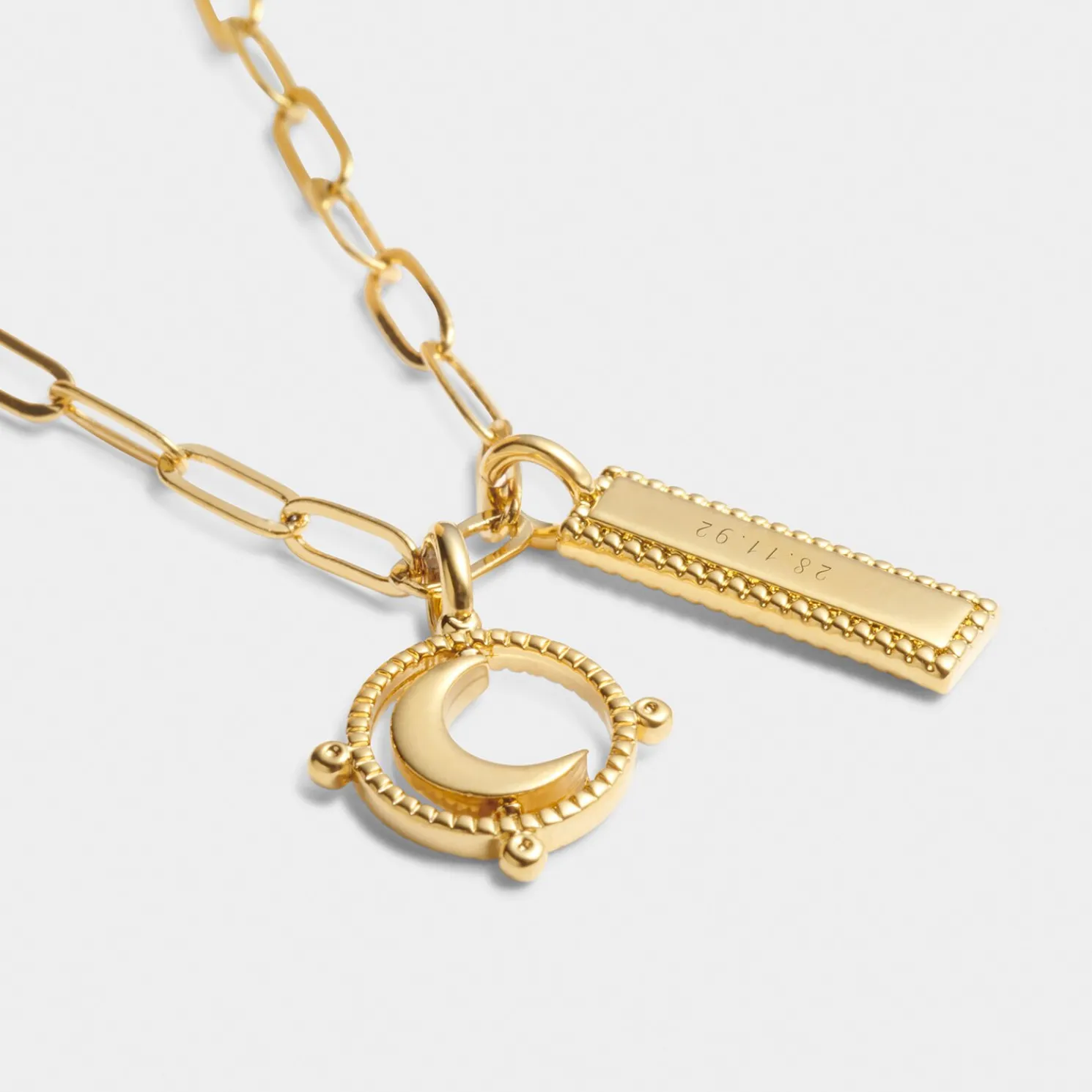 To The Moon and Back' Waterproof Gold Charm Bracelet