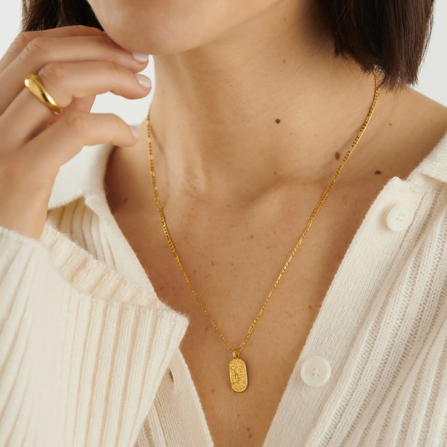 Virgo' Waterproof Gold Zodiac Necklace