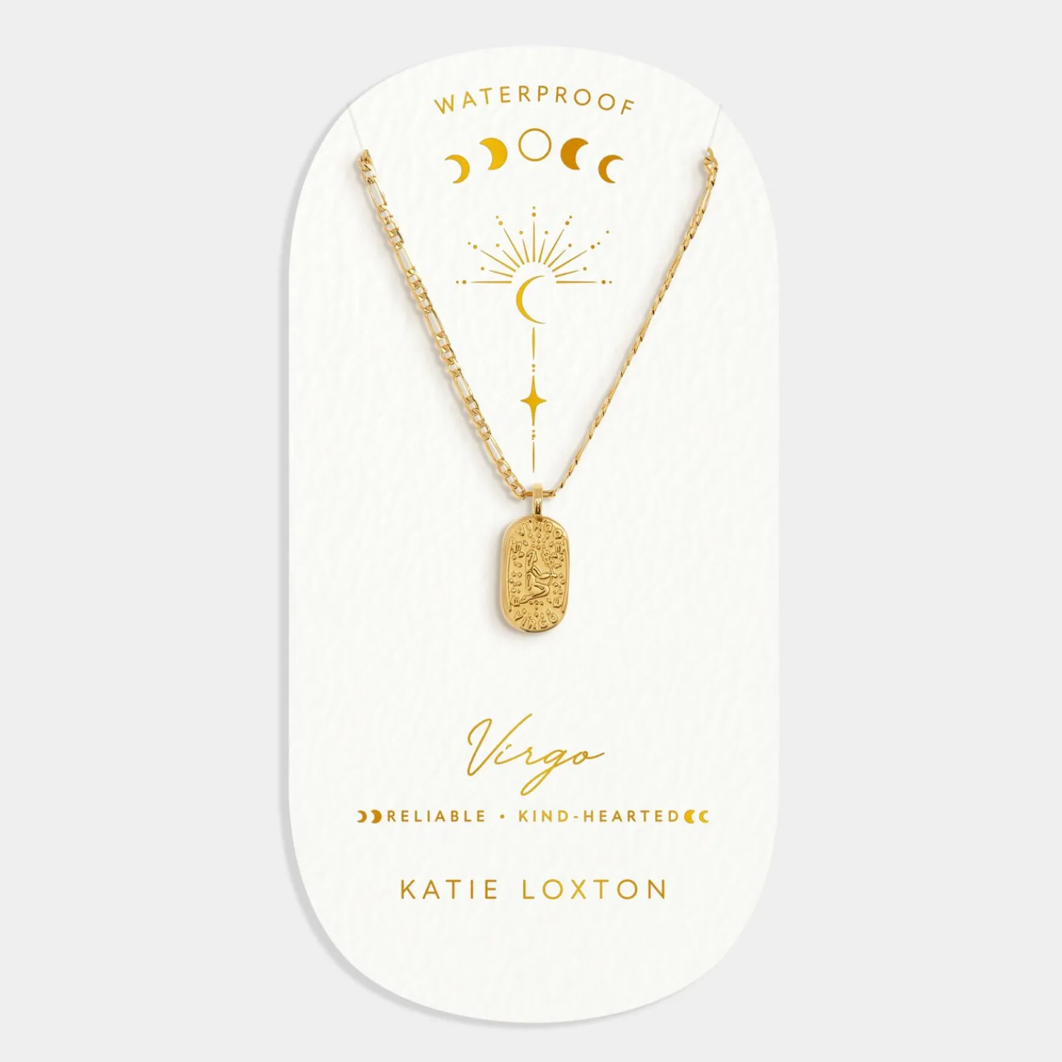 Virgo' Waterproof Gold Zodiac Necklace