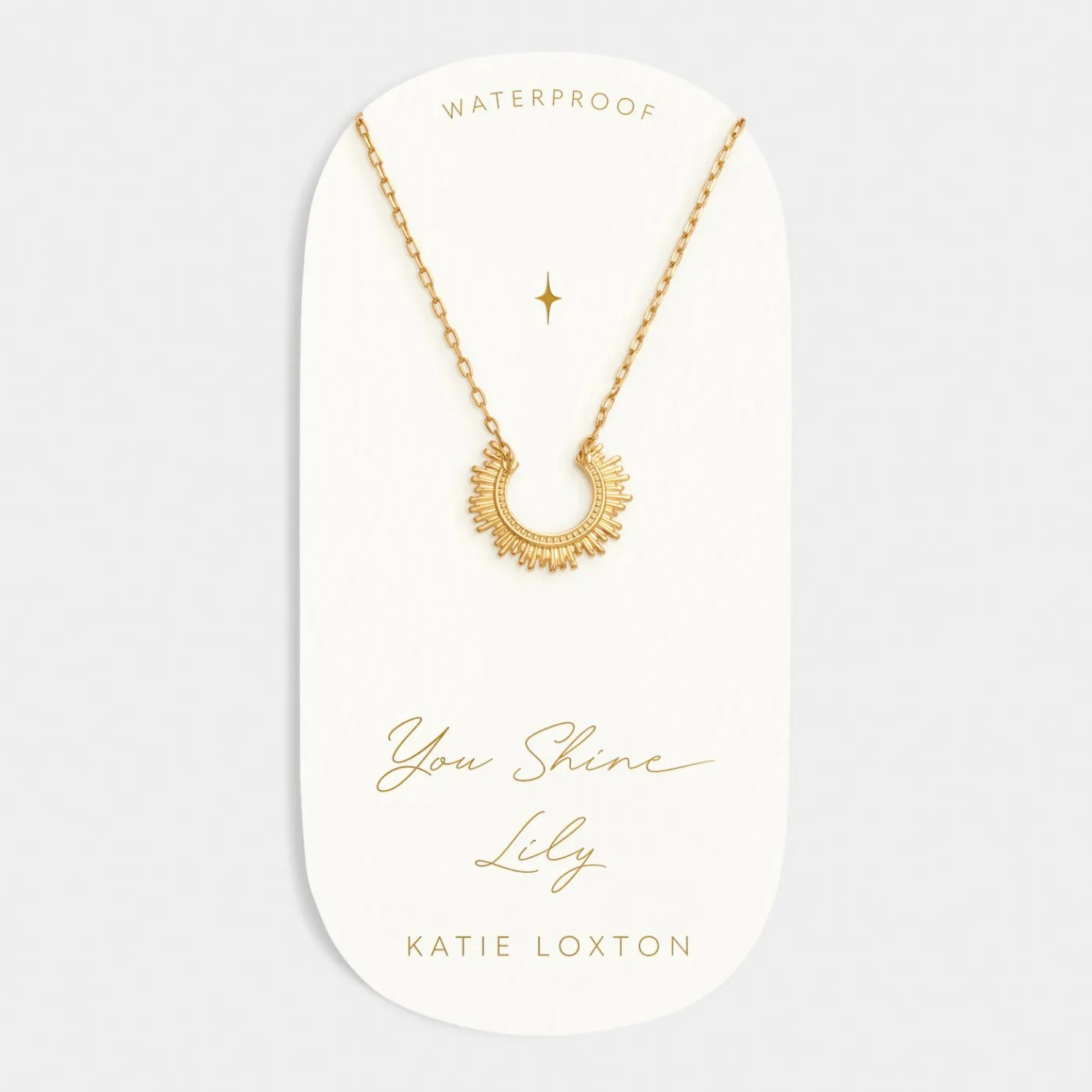You Shine' Waterproof Gold Charm Necklace