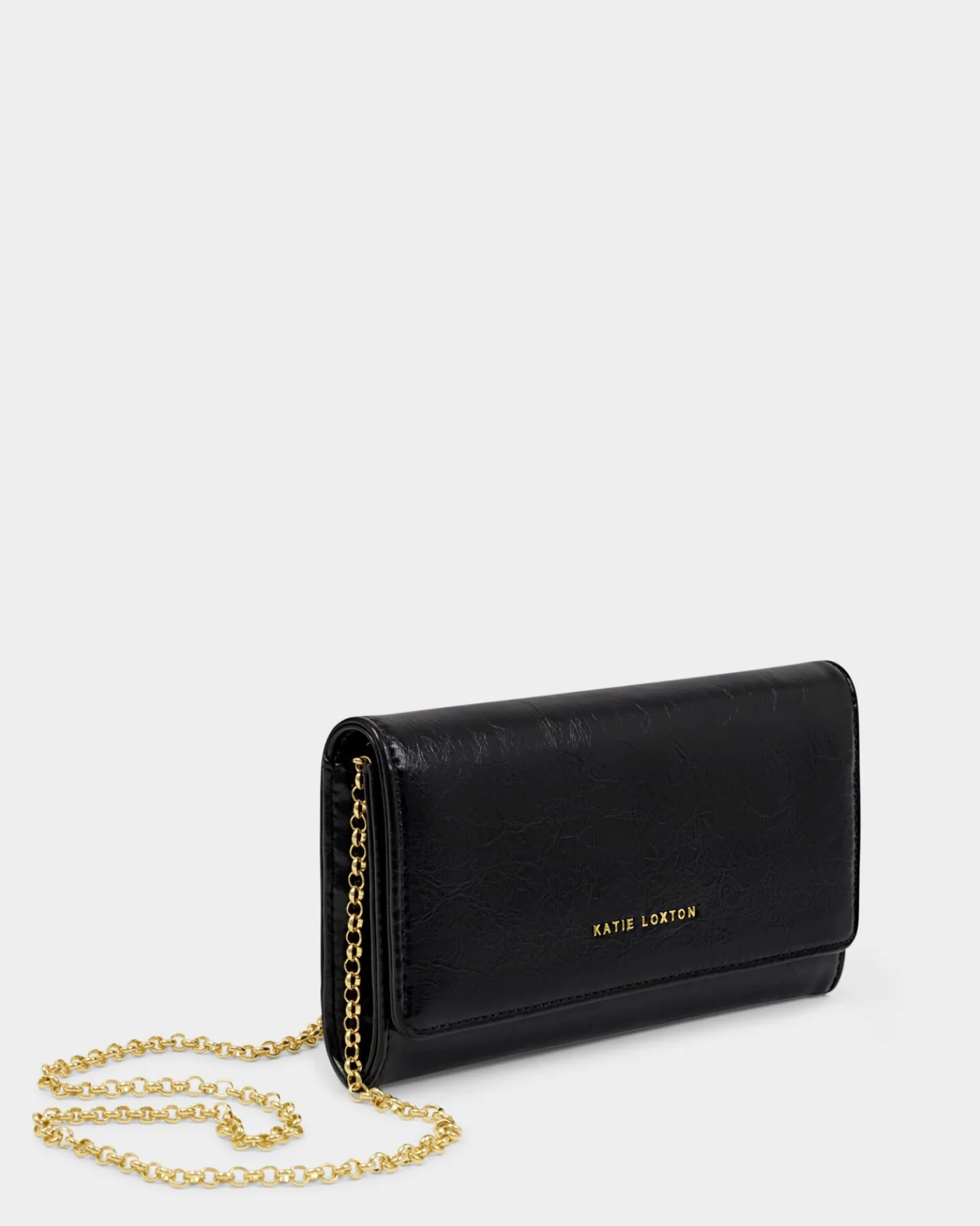 Zea Patent Crackle Crossbody Purse